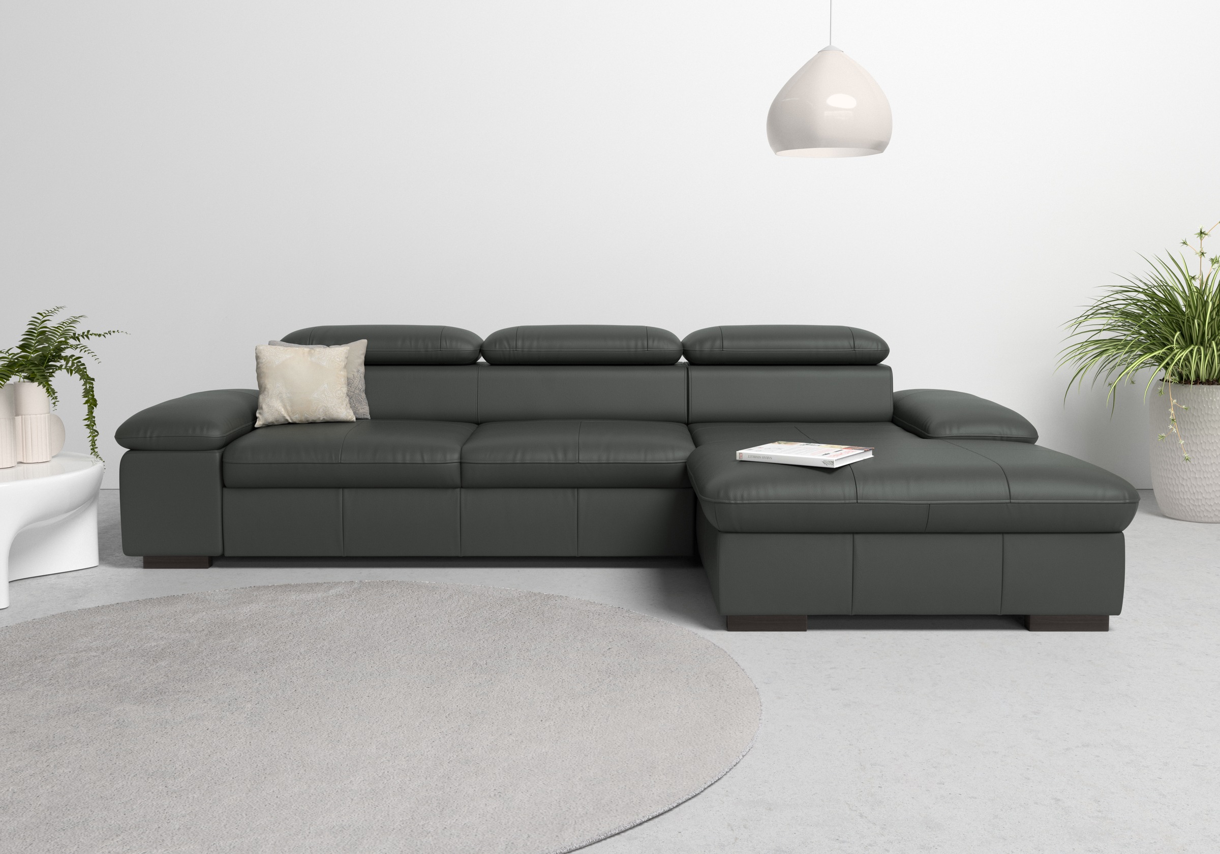 OTTO home Ecksofa "Alberto L-Form" mit Kopfteilverstellung, wahlweise mit Schlaffunktion