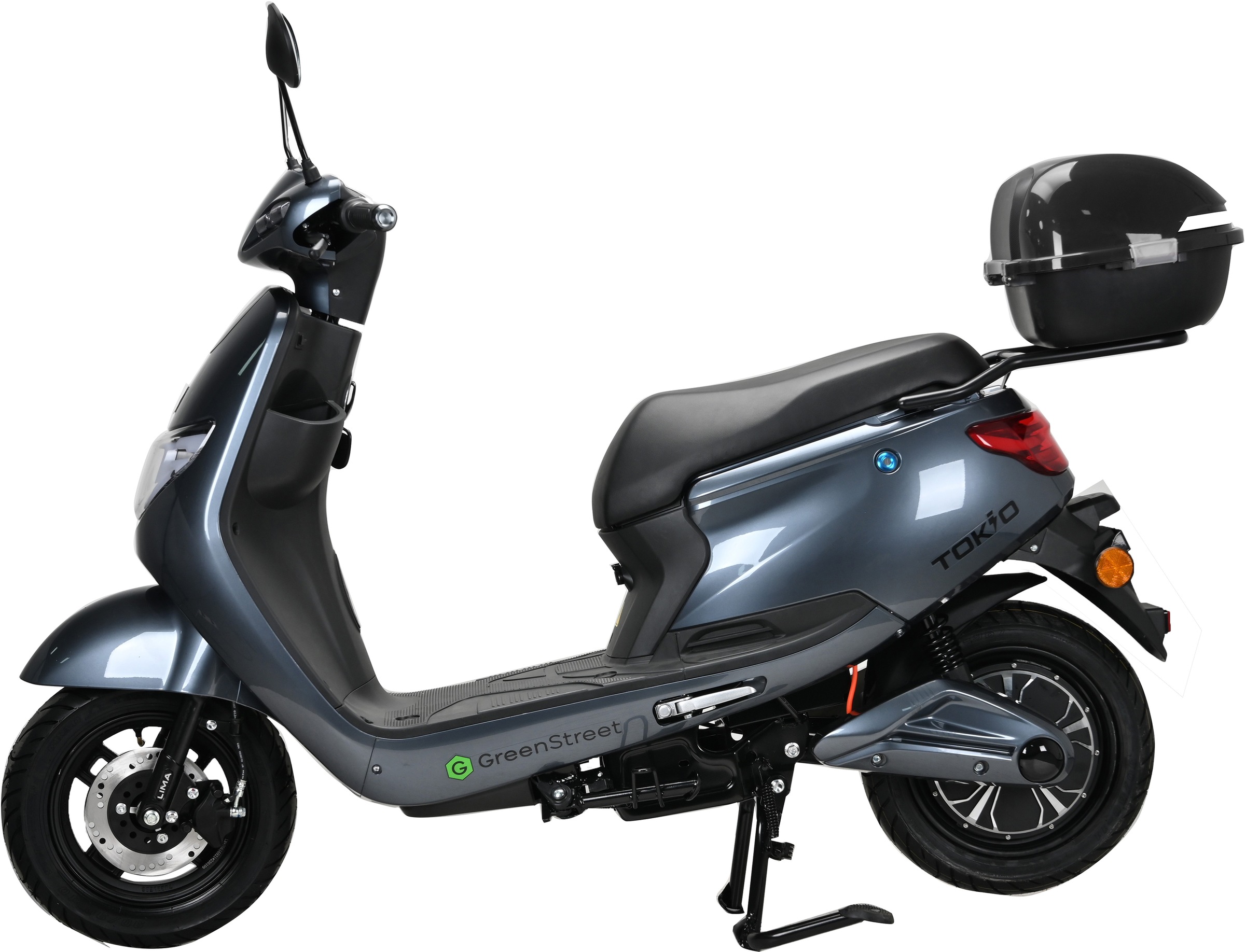 GreenStreet E-Motorroller »Tokio 1500 W + Topcase«, bis zu 50 km Reichweite, mit USB-Anschluss