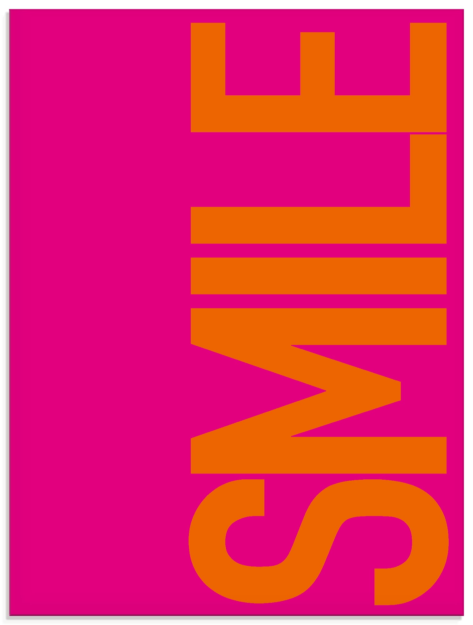 Glasbild ARTLAND "Smile", farbe bild(er): pink, B:60cm H:80cm, Bilder, in verschiedenen Größen