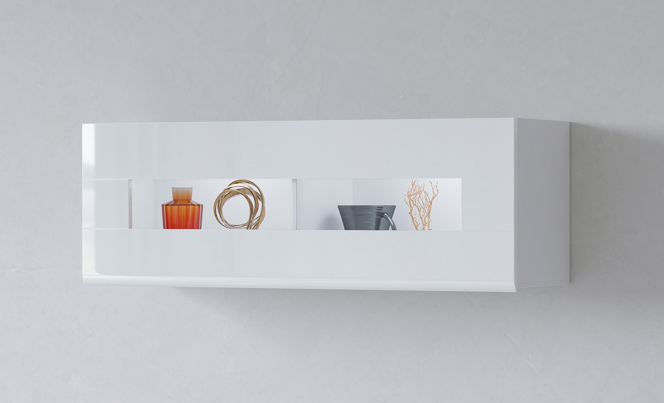 OTTO home Hängevitrine "Toledo,Breite 131 cm trendige Glasvitrine mit dekor günstig online kaufen