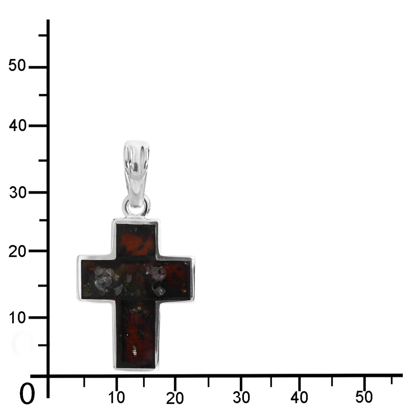 OSTSEE-SCHMUCK Kettenanhänger »- Kreuz 24 x 19 mm - Silber 925/000 - Bernstein«