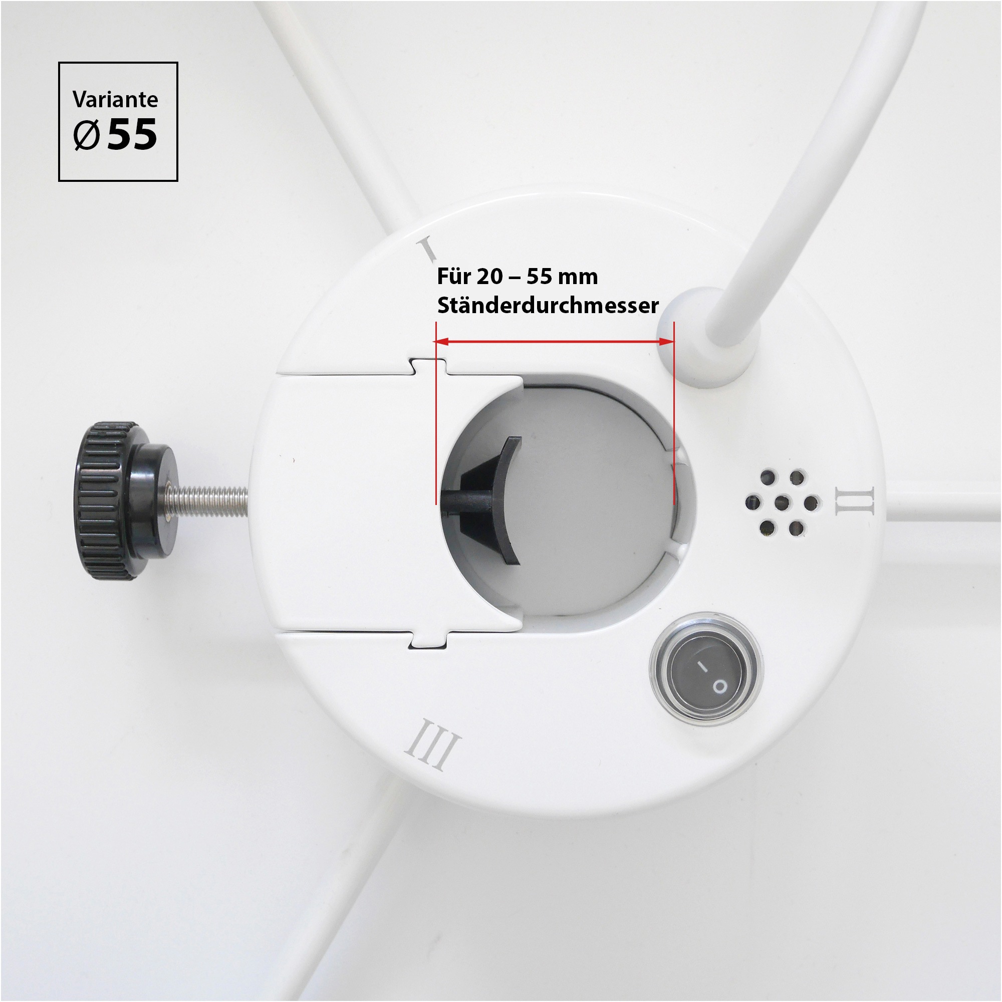 Vasner Heizstrahler »Sonnenschirm, silber, Umbrella X30«, 3000 W, mit Fernbedienung, für Terrassen- und Gastronomieschirme