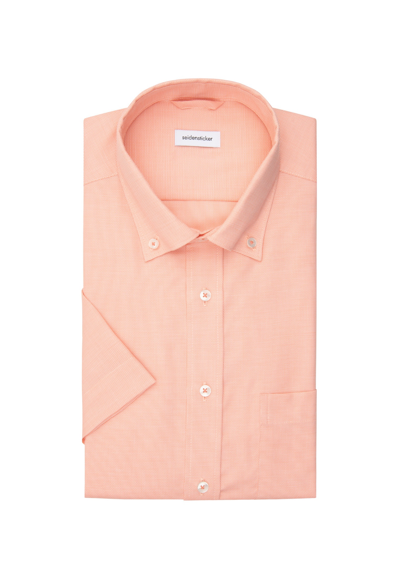 seidensticker Businesshemd »Regular«, Regular Kurzarm Button-Down-Kragen Struktur