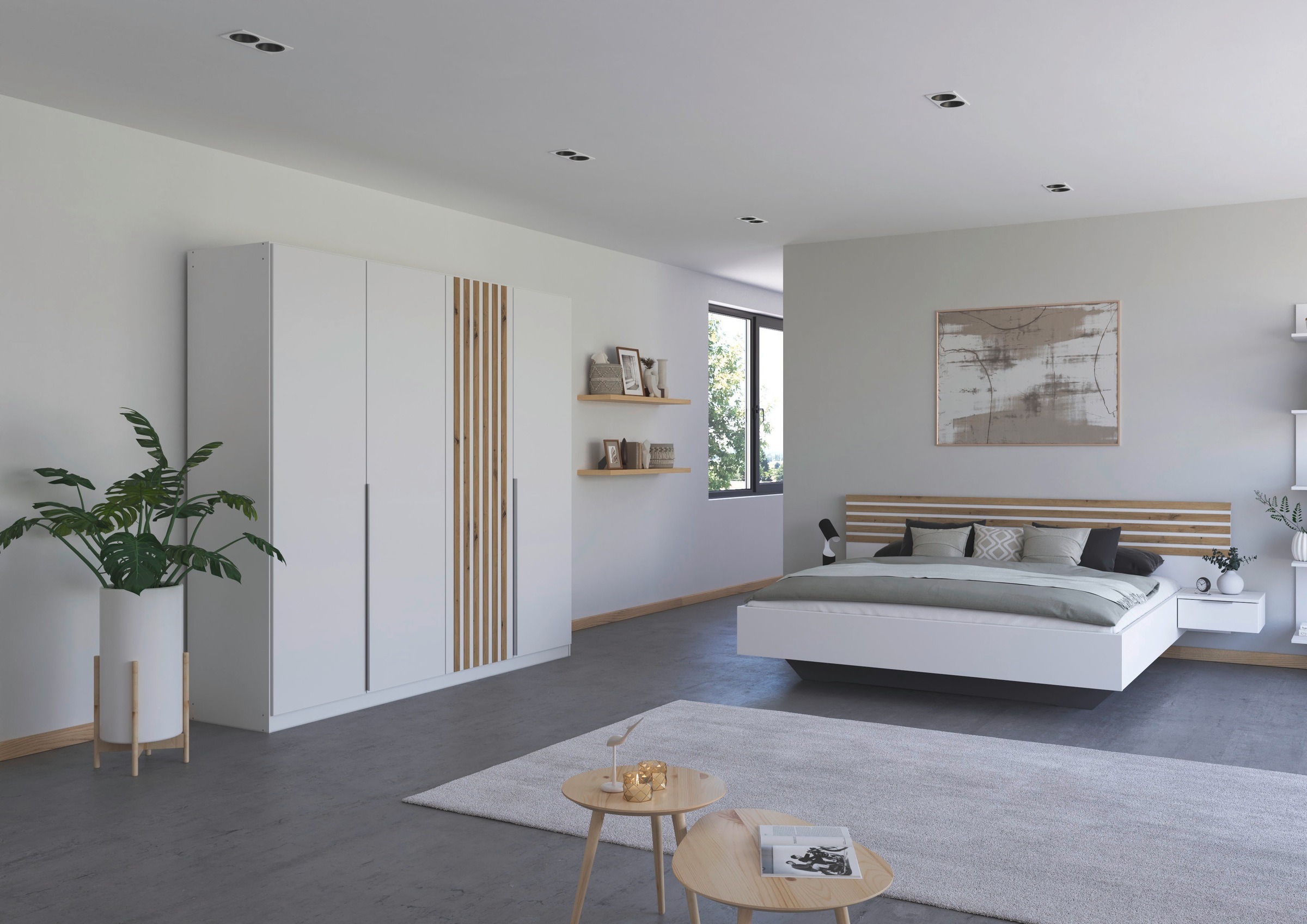 rauch Schlafzimmer-Set "Komplettzimmer Komplett Set Schrank 226 cm Bett 160 günstig online kaufen