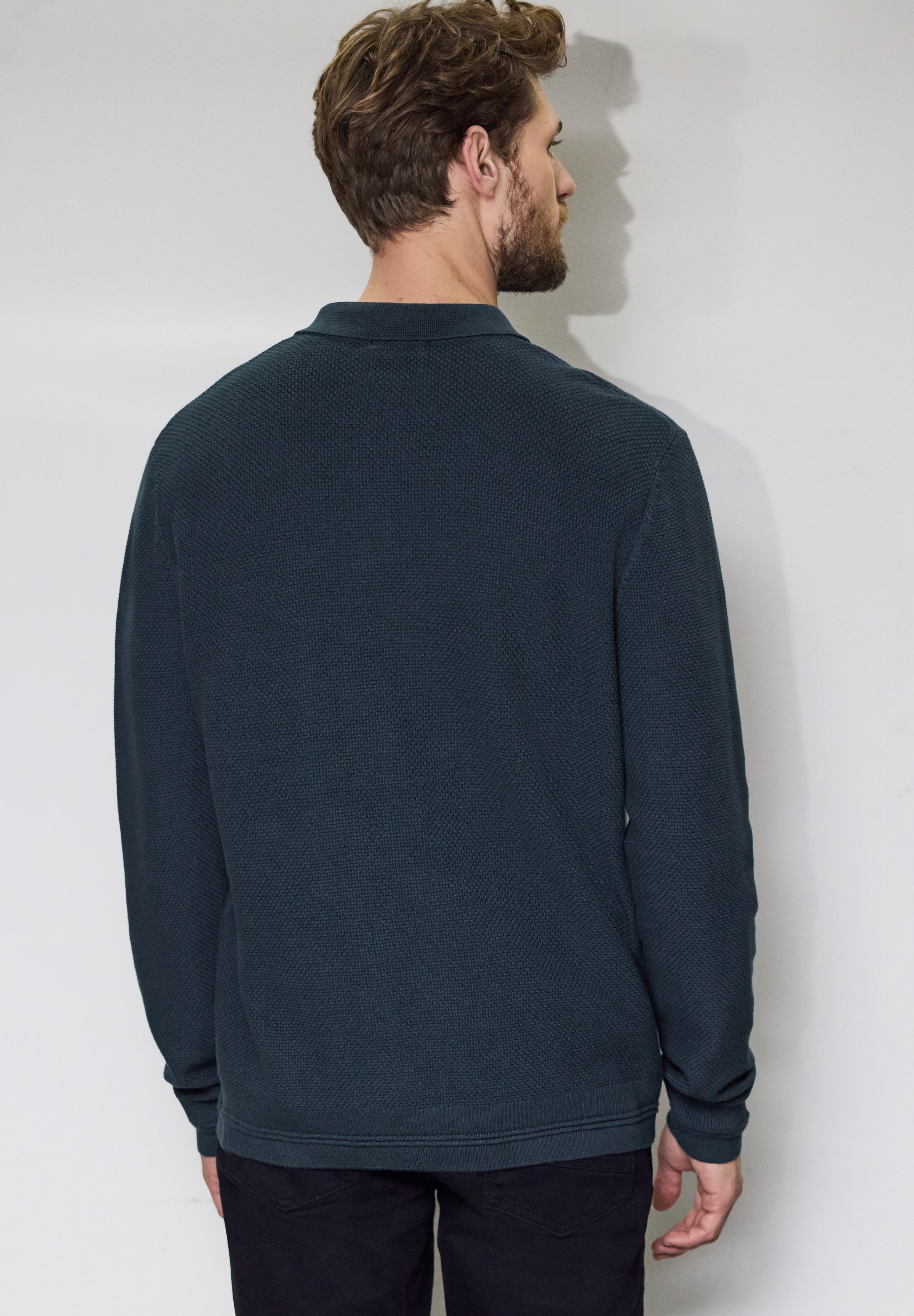 STREET ONE MEN Strickpullover, mit grober Struktur