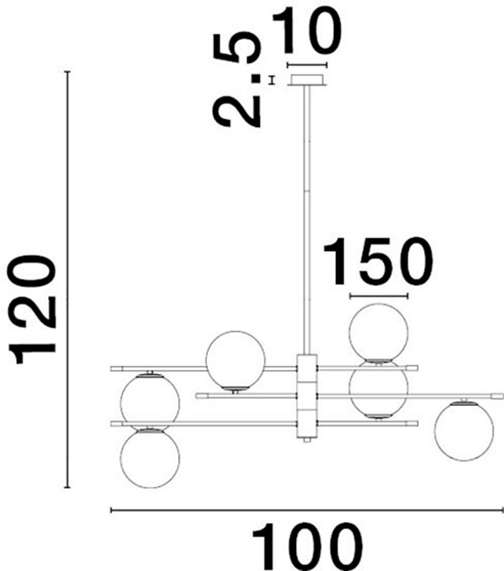 Nova Luce Hängeleuchten »GIT« G9 1 Stk. Ohne Beleuchtung