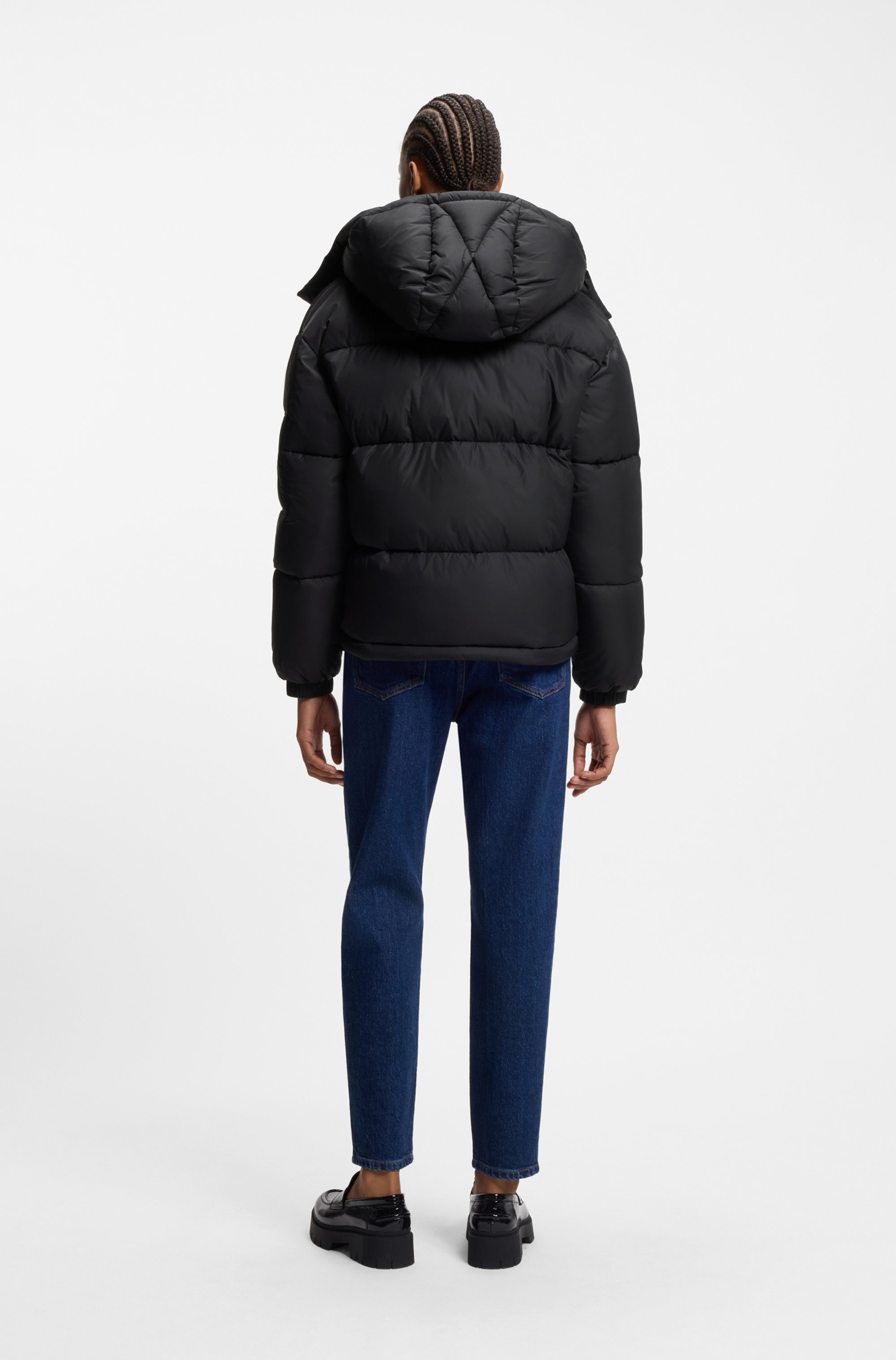 HUGO Blue Steppjacke »Farida«, mit Kapuze, im Relaxed Fit mit verkürzter Länge