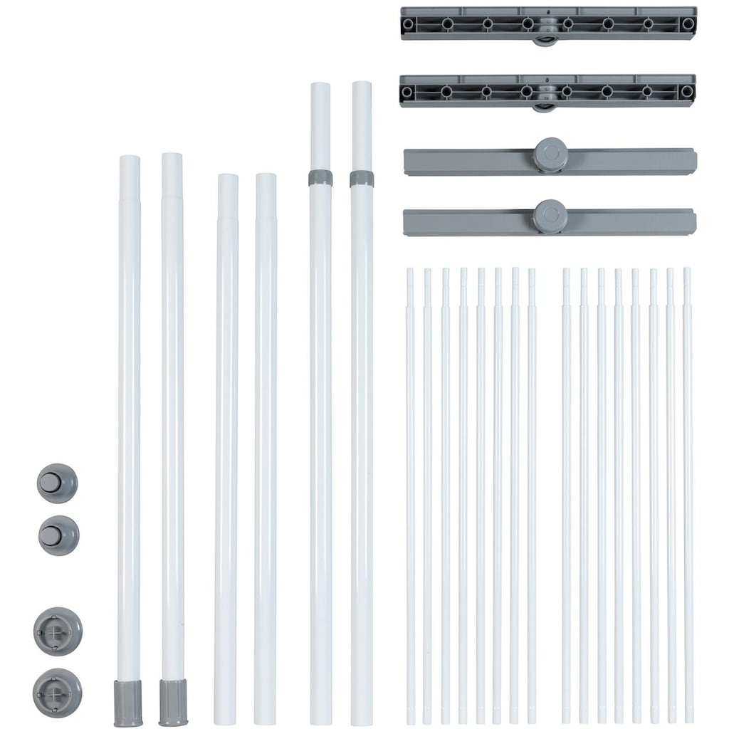 WENKO Teleskopregal »Herkules Twin«, (Set), (2 Trägerstangen, 2 Ablagen im Set), 2 Ebenen