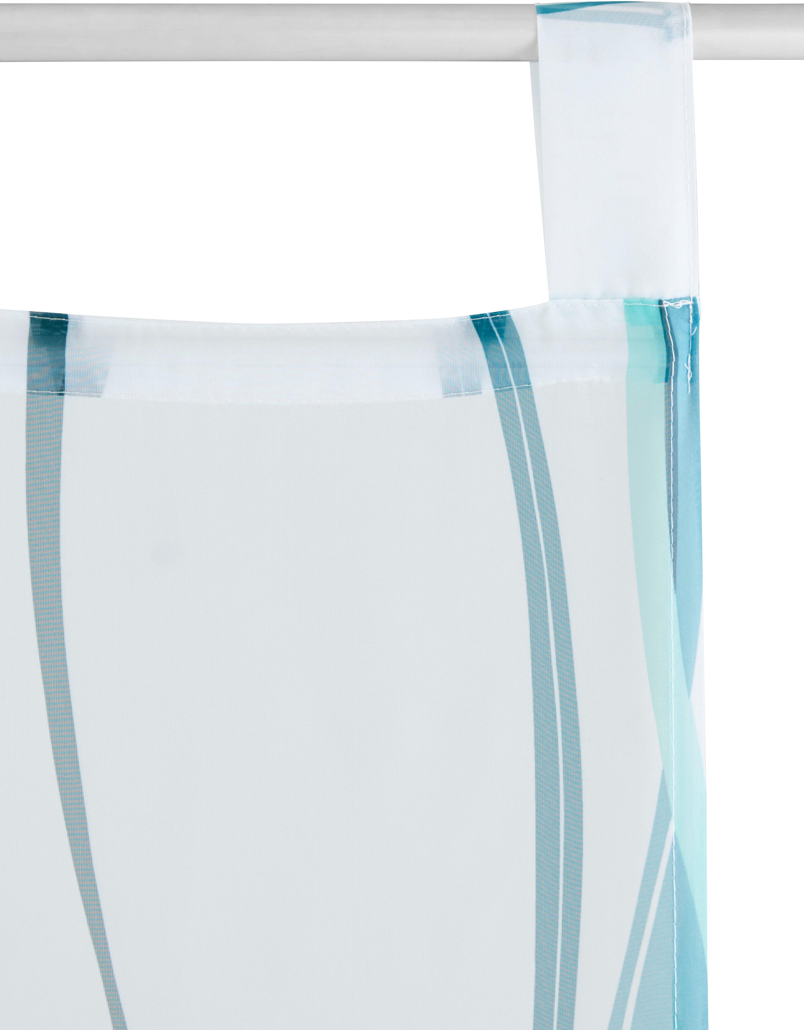 Thumbnail - my home Schiebegardine "Dimona" Schlaufen 2 Stk. tlg. 2er-Set, Fertiggardine, inkl. Beschwerungsstange, Wellen