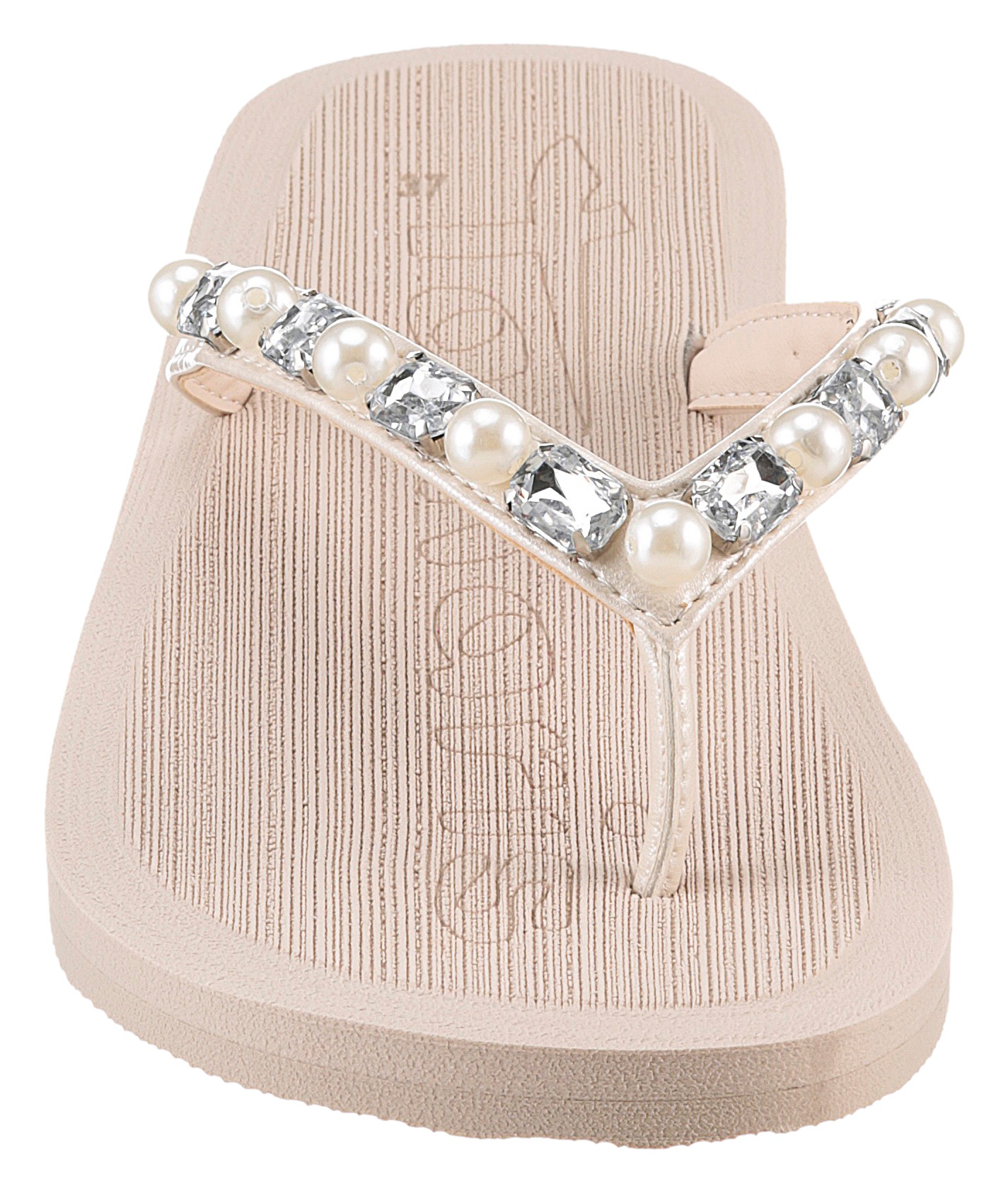 Thumbnail - Tamaris Zehentrenner, Sommerschuh, Dianette mit Schmucksteinen und Zierperlen bestückt