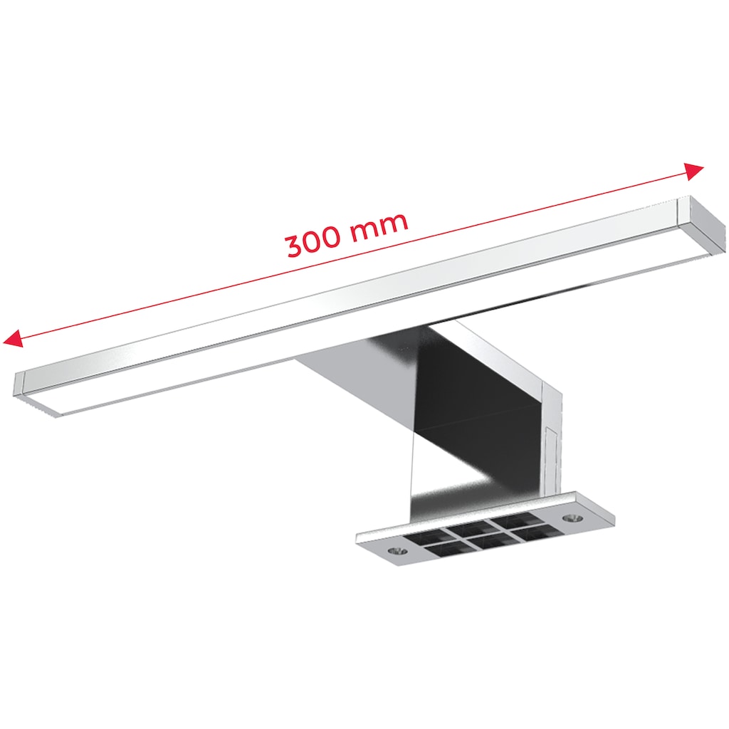 B.K.Licht Spiegelleuchte »BK_SP1112 LED Spiegellampe, 30 cm breit, 5W, 4.000K, 650Lm«, 1 flammig-flammig