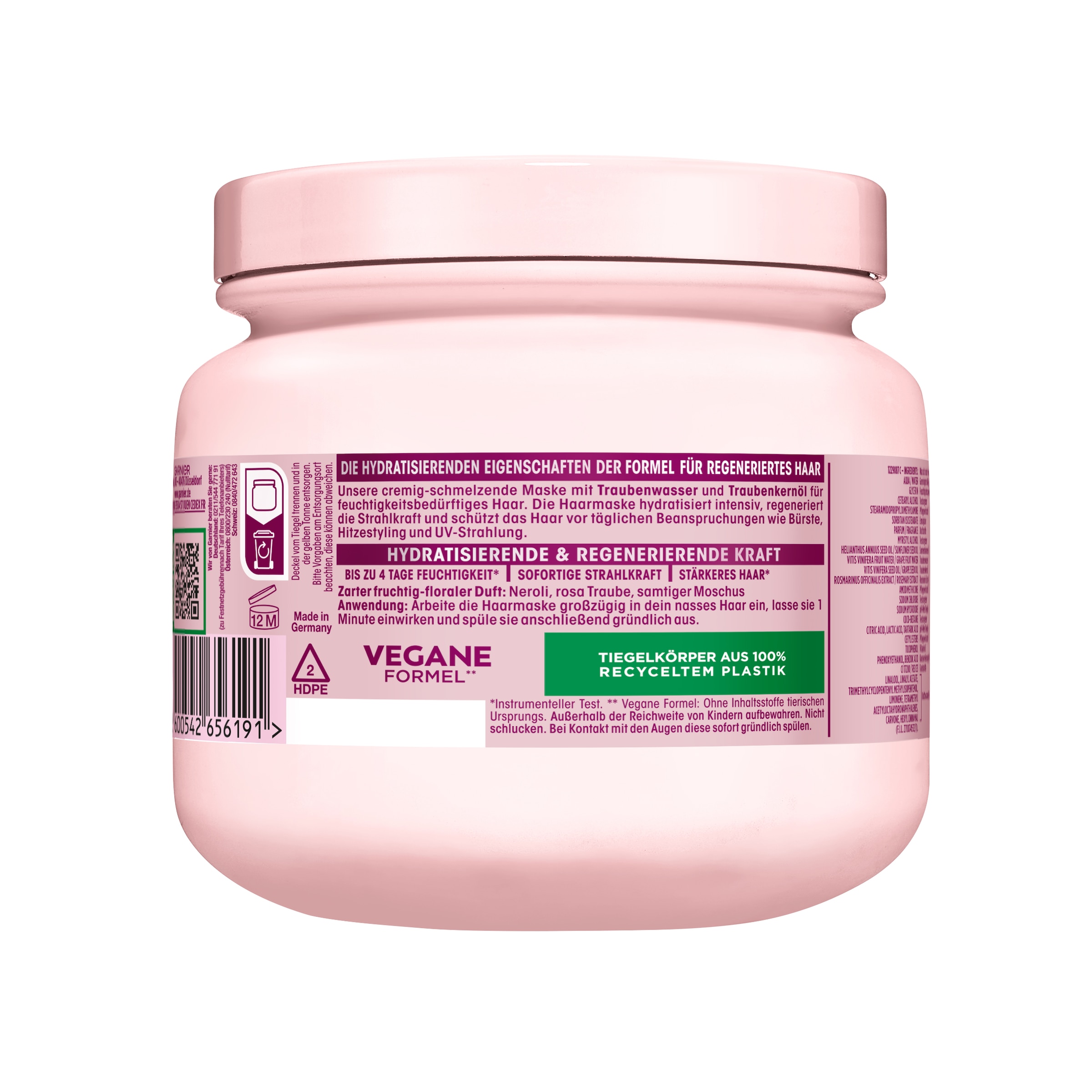 GARNIER Haarkur »Garnier Wahre Schätze 1-Minute Haarkur Traube Hydraboost«