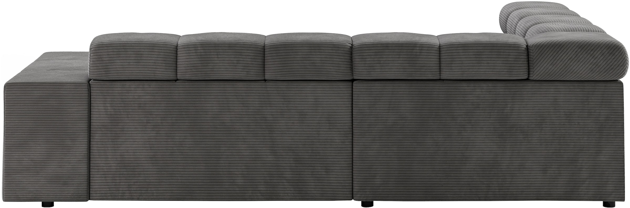 INOSIGN Ecksofa »Ancona, incl. Kopfteilverstellung + 3 Zierkissen L-Form,«, wahlweise motorische Sitztiefenverstellung, B/T(H: 249/215/70 cm
