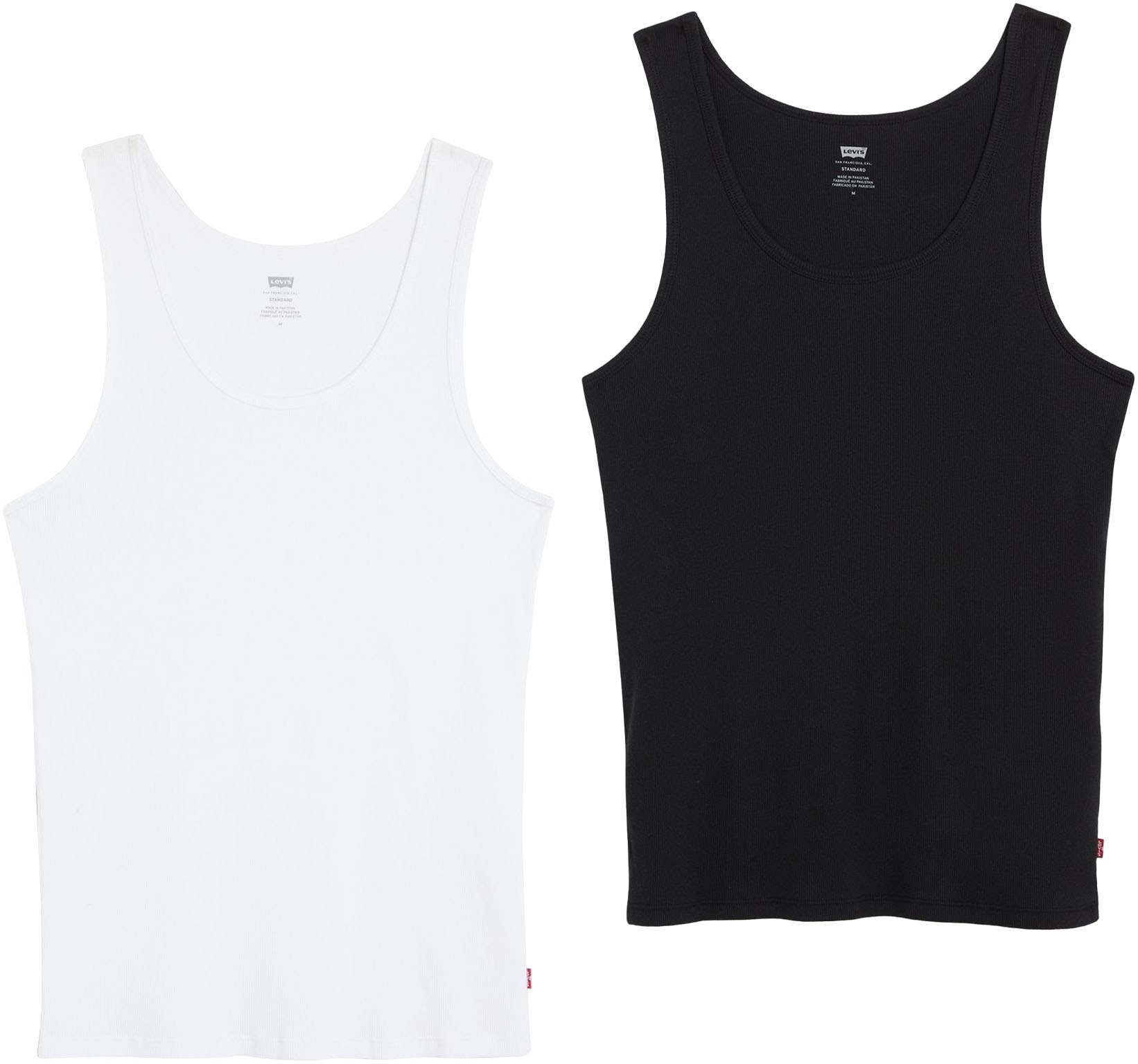Levis Ripptanktop "Pride Rib Tank - 2 Pack", 2 Stk. in Schwarz und Weiß günstig online kaufen
