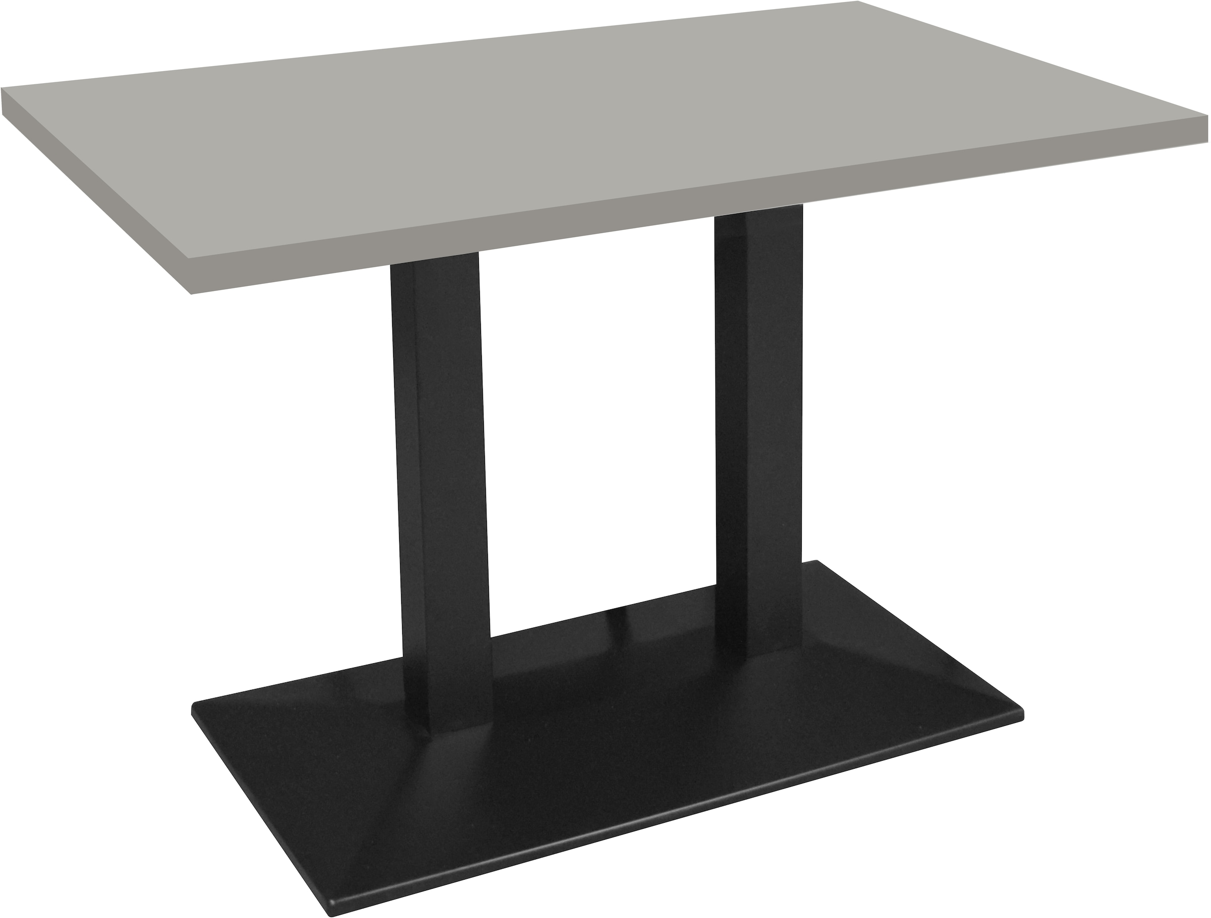 Mäusbacher Bistrotisch "Big Bistro Metall" Doppelsäulengestell, eckige Platte BHT 120x75x70 cm