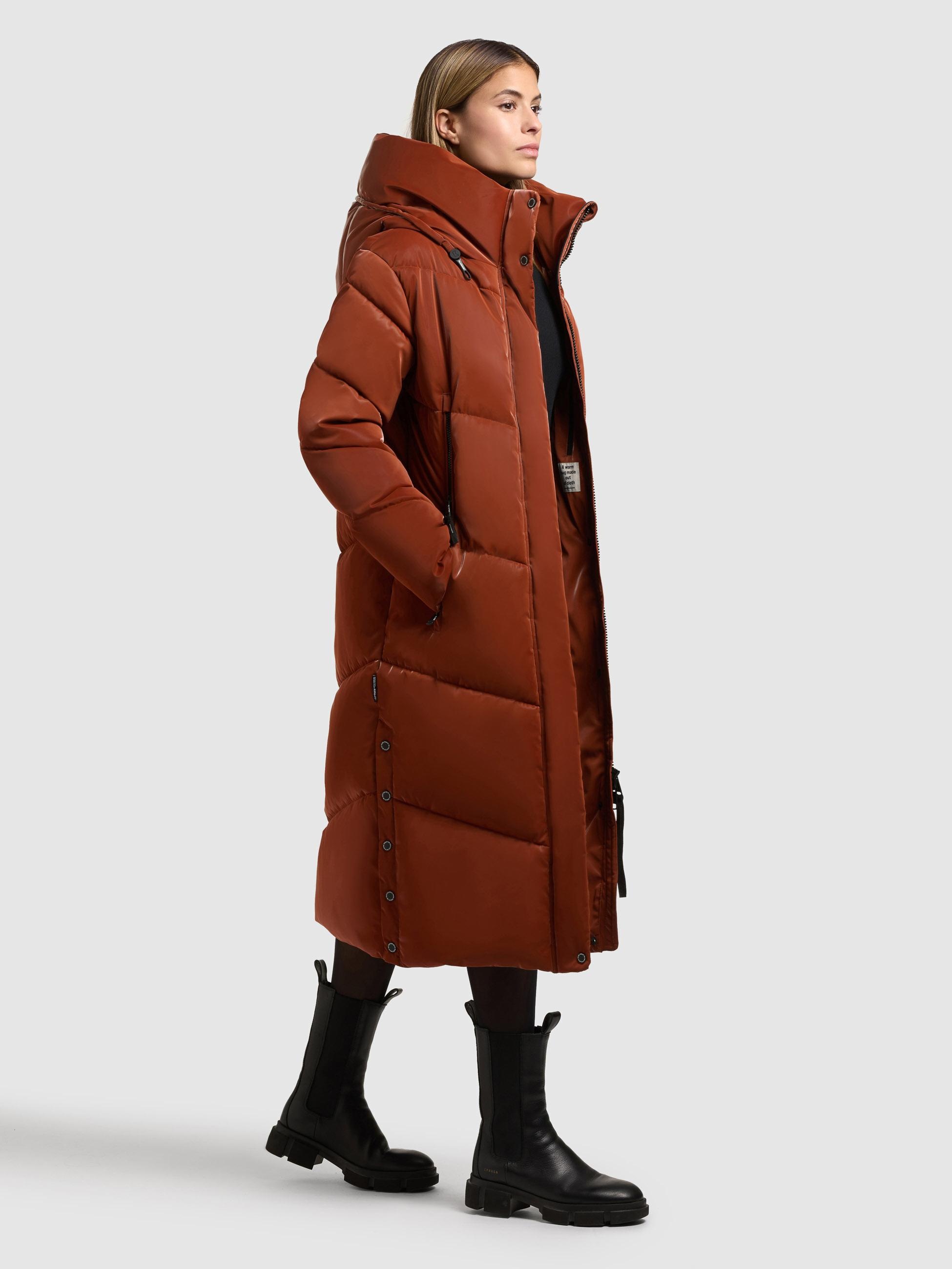 khujo Wintermantel »Pulset Shiny« Winter Steppmantel aus einem auffällig glänzendem Material