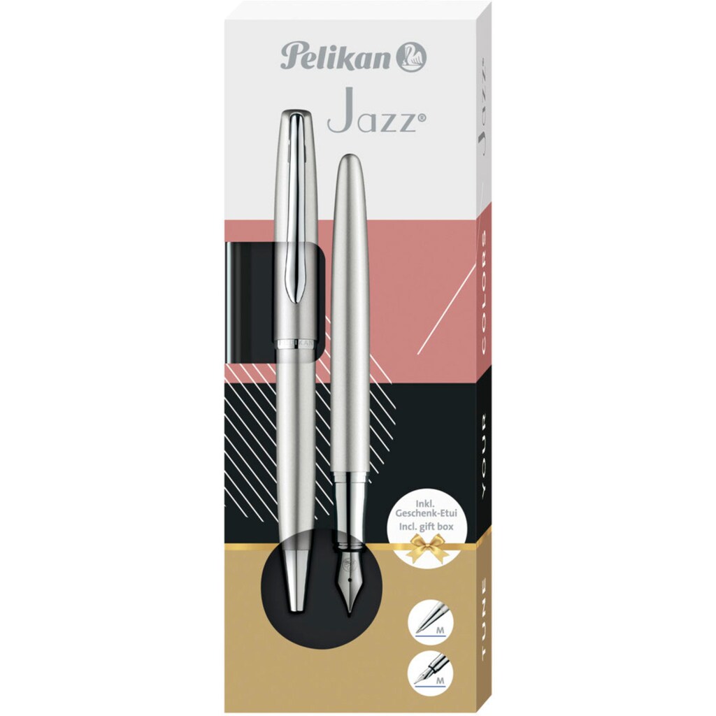 Pelikan Füllhalter »Jazz® Noble Elegance, silber«, (Set)
