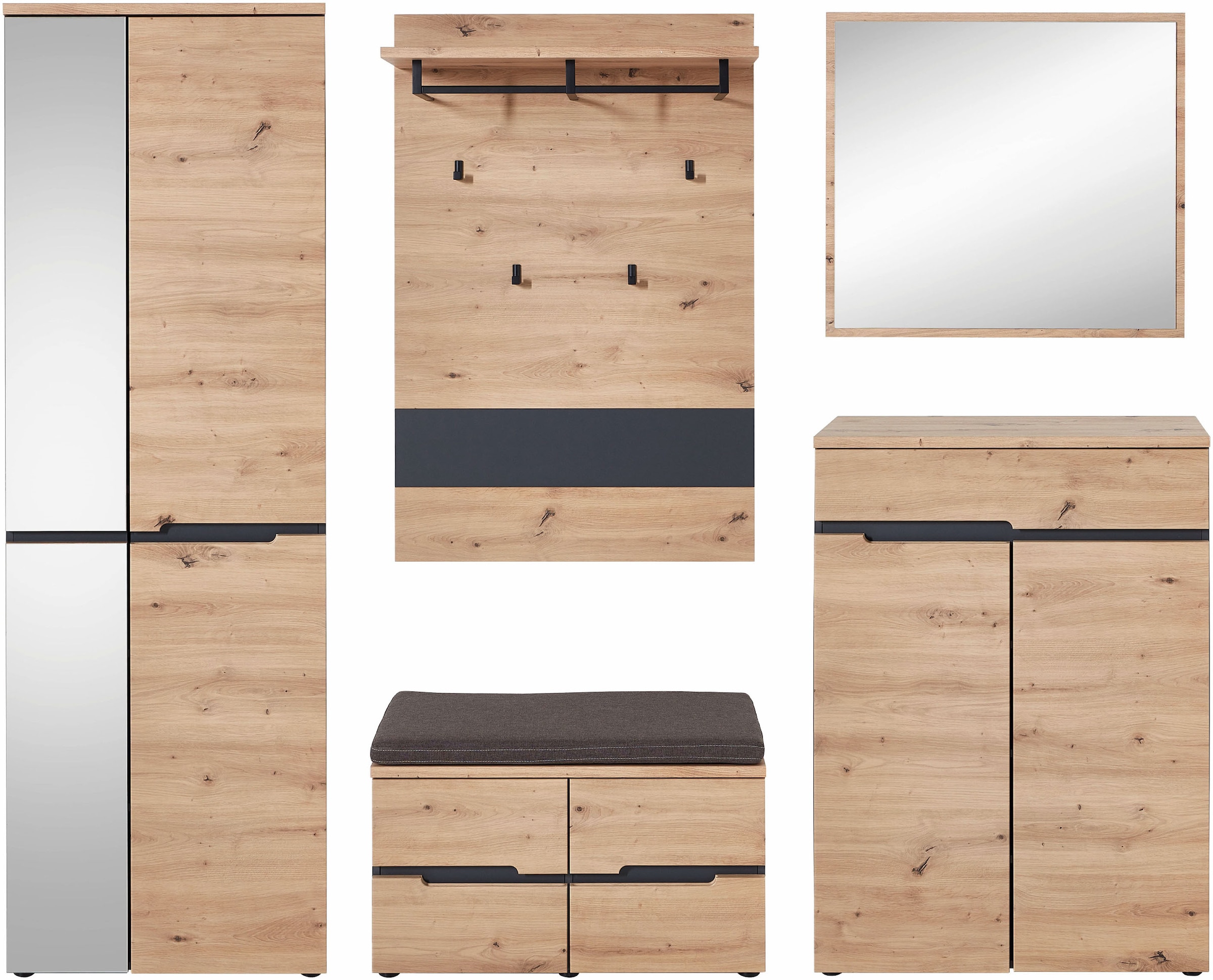 Innostyle Garderoben-Set "MEMPHIS" Komplett-Set, 5 Stk. tlg. günstig online kaufen