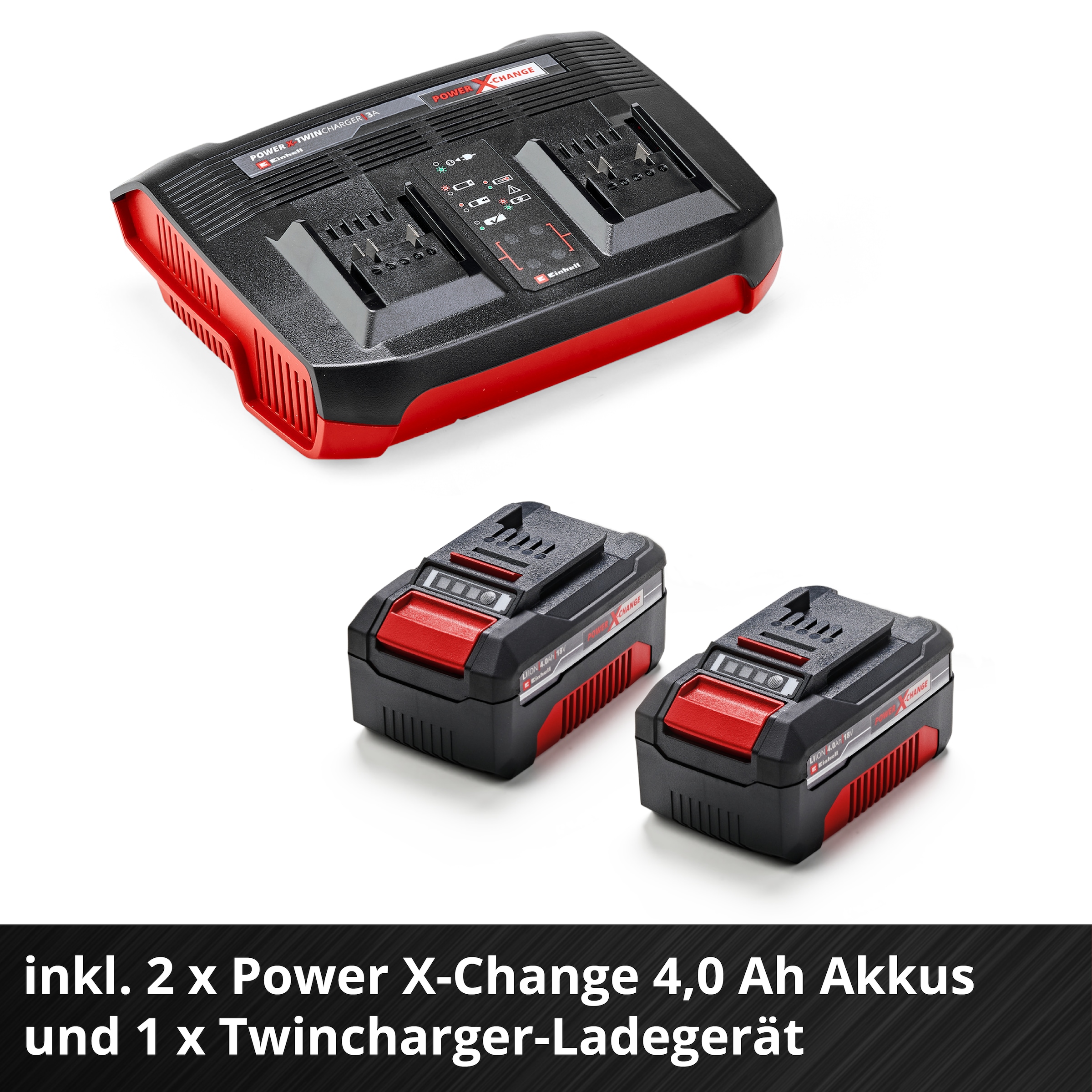 Einhell Akkurasenmäher »Professional GP-CM 36/450« 1x Akku-Rasenmäher, 2x 4,0 Ah Akku, Twincharger, Mulchkeil