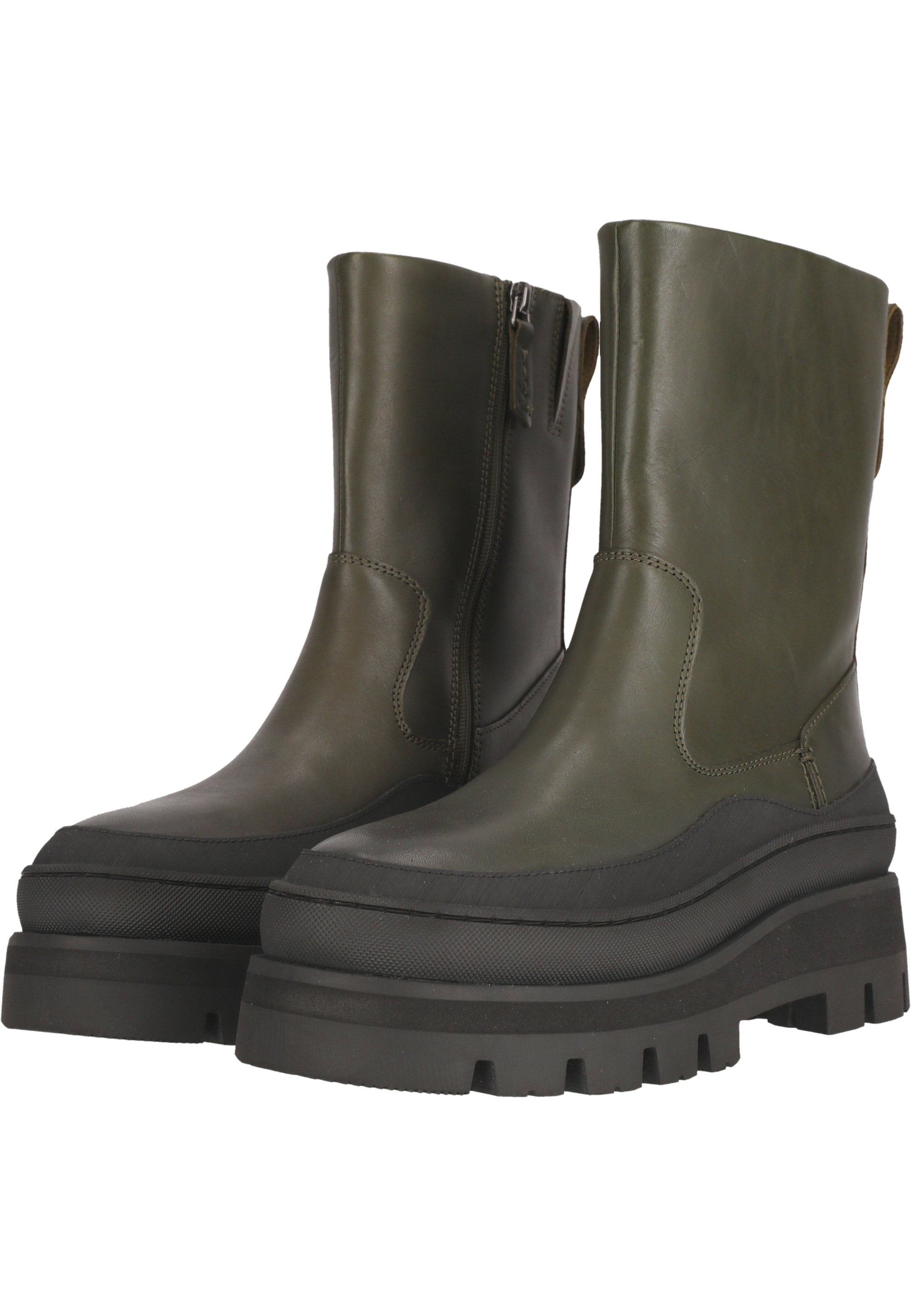 Clarks Stiefel »Orianna2 Rise«, im angesagten Design mit Stollensohle