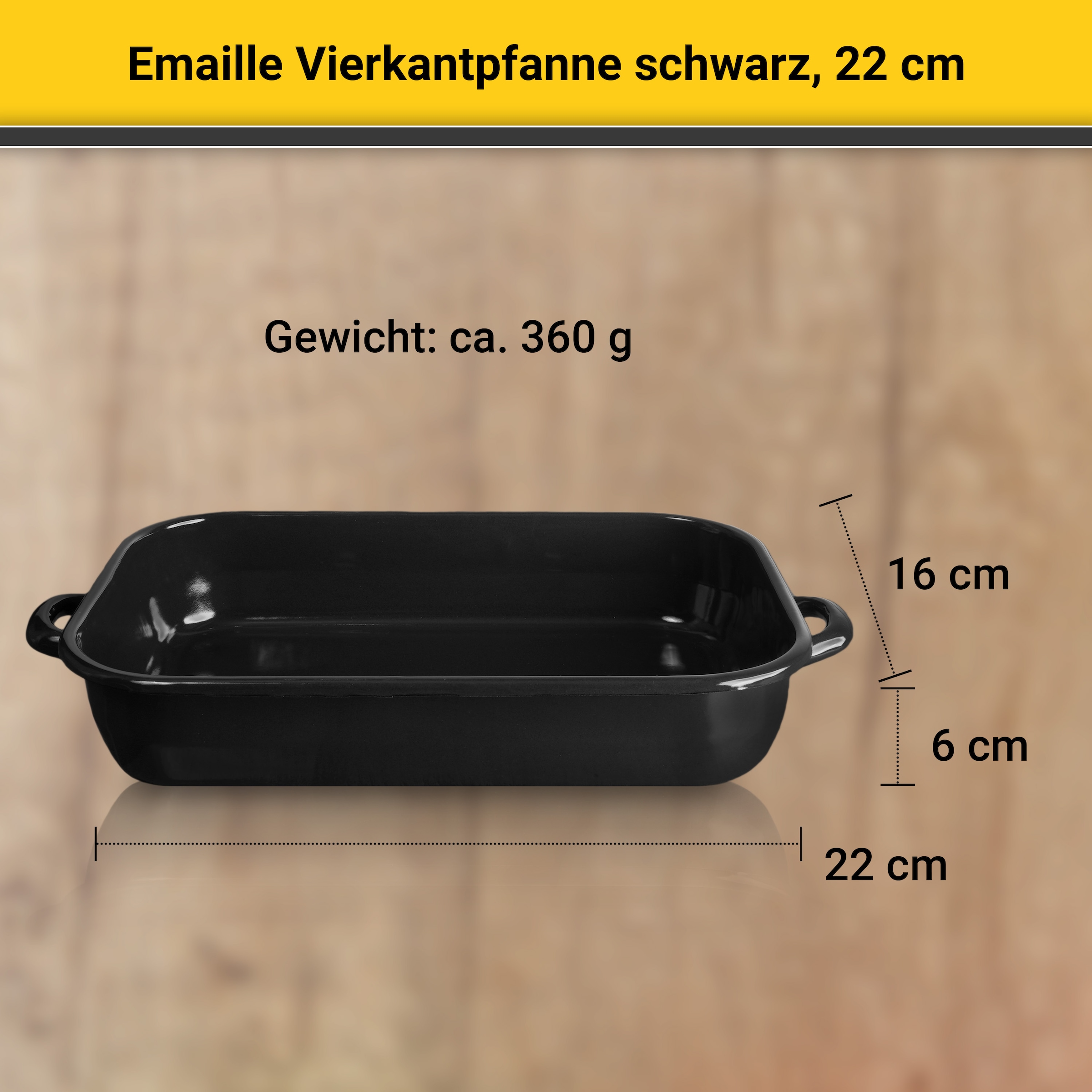 Krüger Auflaufform »Emaille, Backform« Emaille 1 Stk. tlg.