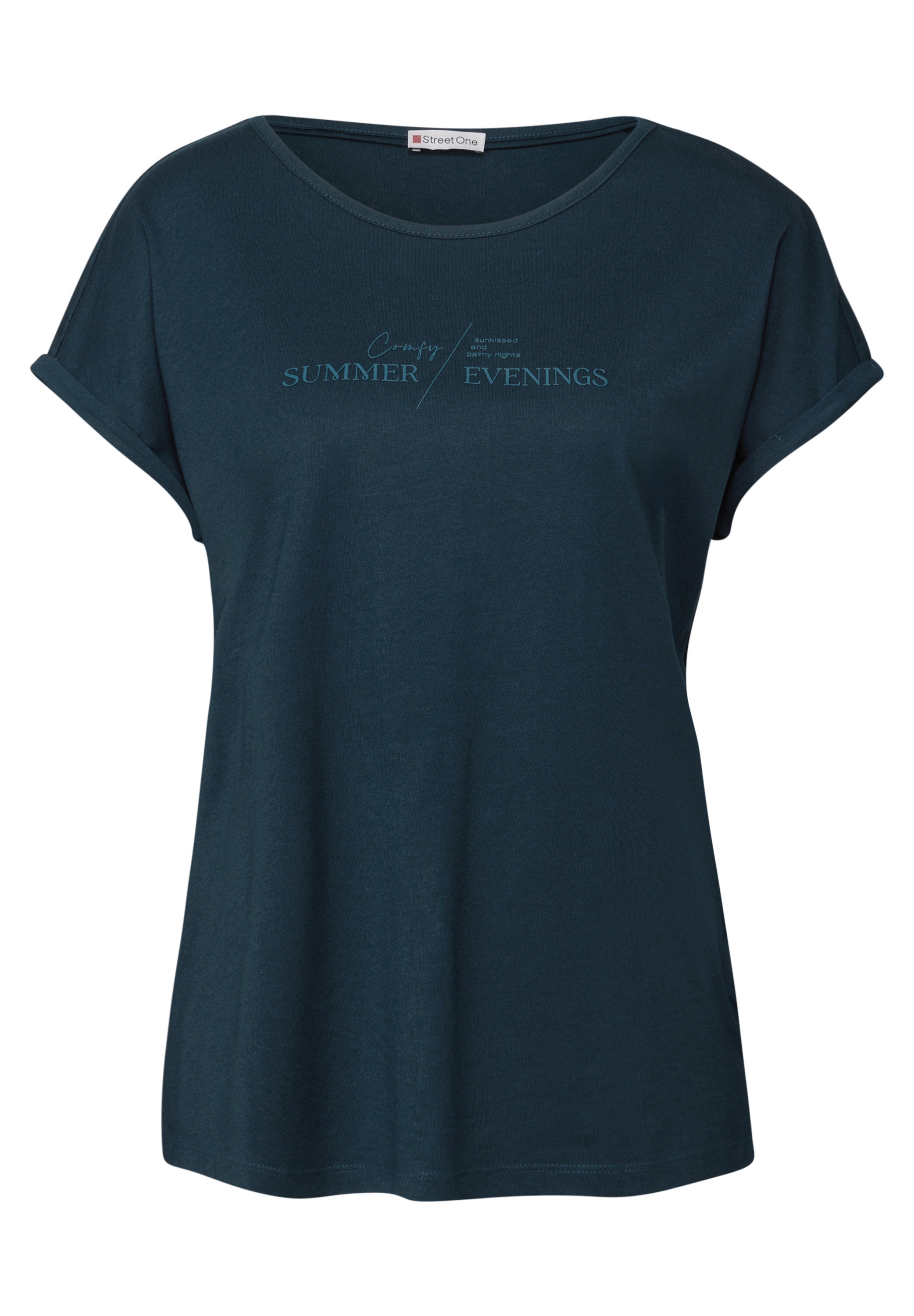 STREET ONE T-Shirt, aus Baumwolle mit Stretchante