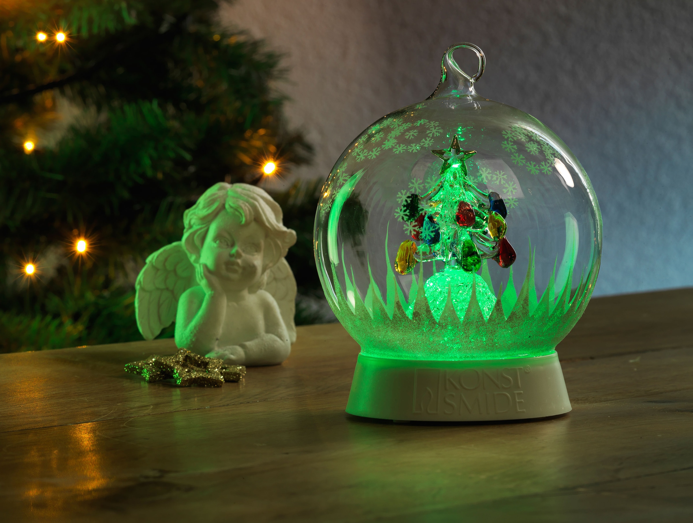 KONSTSMIDE LED Dekolicht »Weihnachtsdeko«, 1 flammig-flammig, Glaskugel Weihnachtsbaum