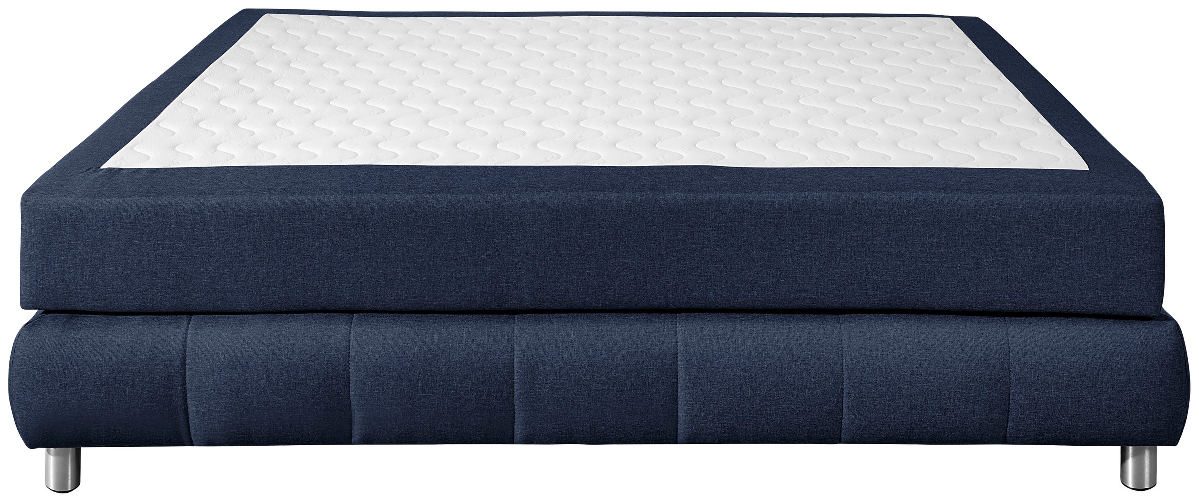Boxspringbett HOME AFFAIRE "Salo", blau, B:146cm L:206cm, Komplettbetten, Boxspringbett, Ohne Kopfteil, inkl. Topper, auch in Überlänge 220 cm 3