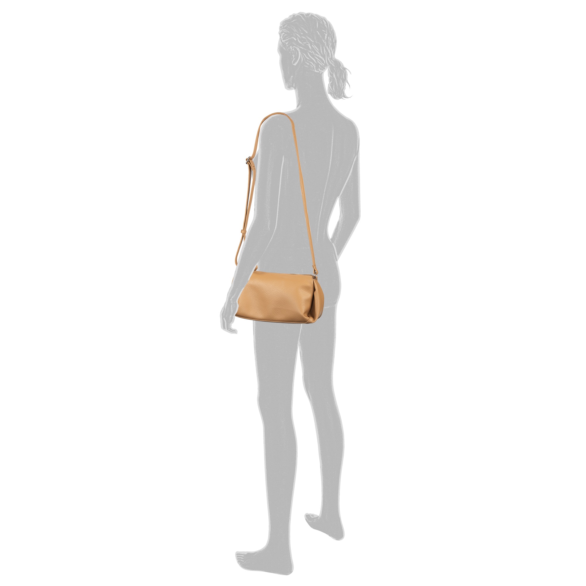 TOM TAILOR Umhängetasche "Cassia" leicht genarbtes Lederimitat mit ausgefei günstig online kaufen