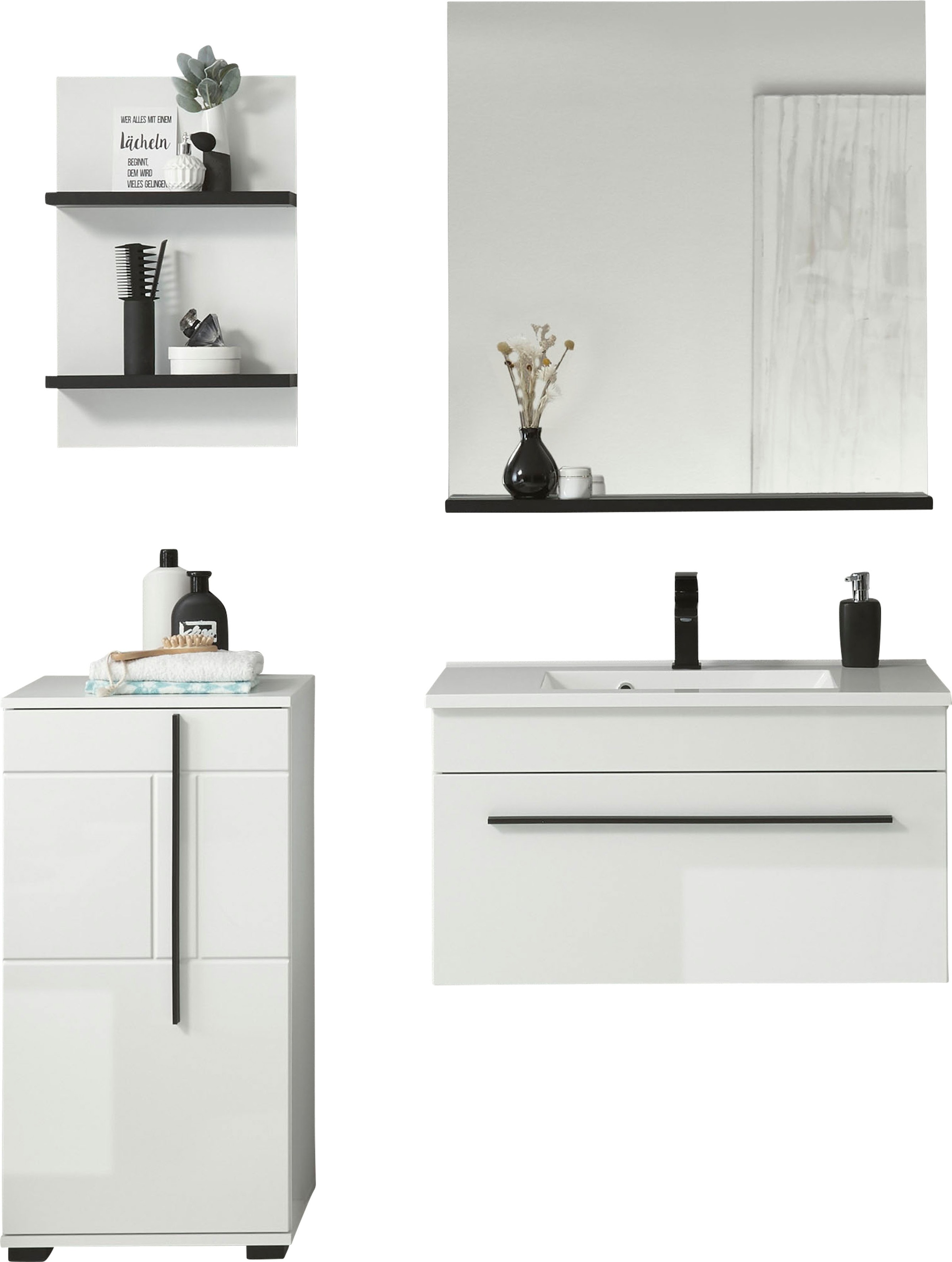 INOSIGN Badmöbel-Set "Cantara, Bad im modernen Design, 4-teiliges Badezimme günstig online kaufen