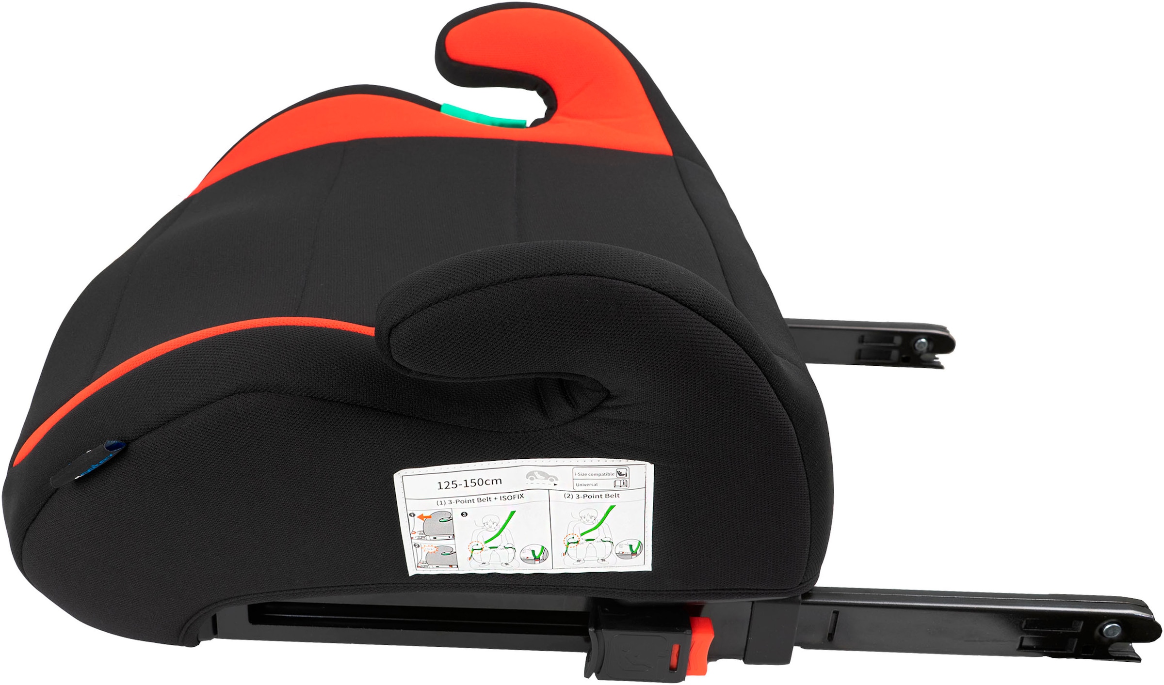 Petex Kindersitzerhöhung »Max Plus«, Befestigung mit ISOFIX-Befestigung & 3-Punkt-Gurt des Fahrzeugs