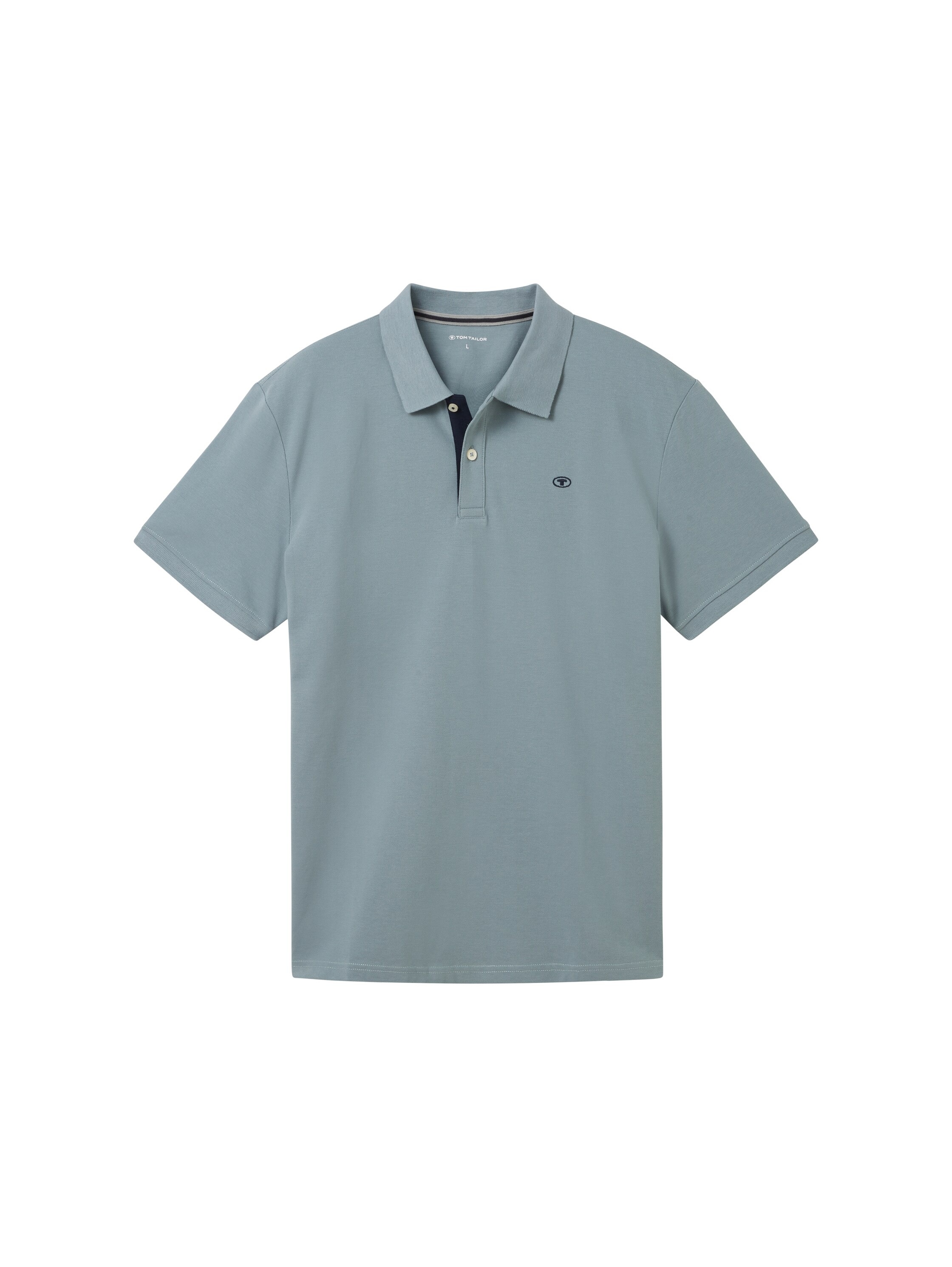 TOM TAILOR Poloshirt mit Knopfleiste und Logo