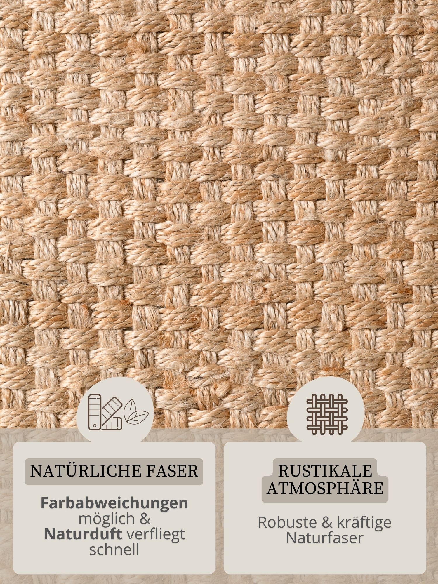 HANSE Home Teppich »Fjord« rechteckig 10 mm Höhe Jute, Handgemacht, Naturteppich, Wohnzimmer, Läufer, Fransen
