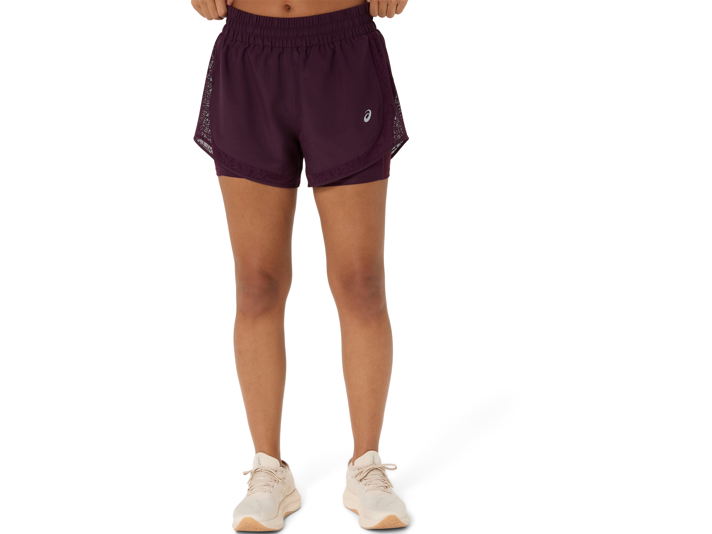 Asics Laufshorts "NAGINO RUN 2-N-1 SHORT" Wasserabweisend, Reflektierend, Praktische Taschen