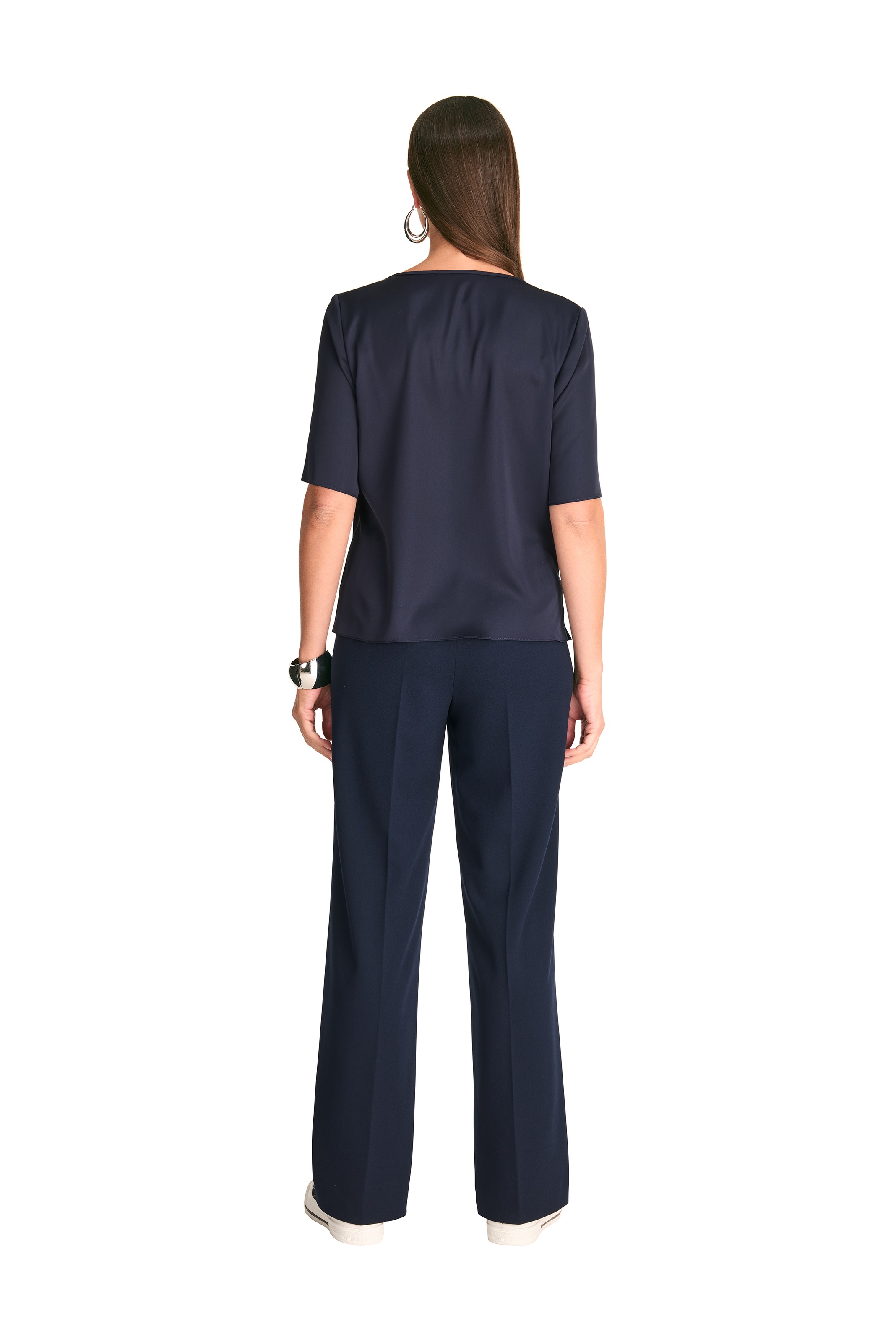 Thumbnail - HERMANN LANGE Collection Blusenshirt mit Knopfdetail und Raffung am Ausschnitt