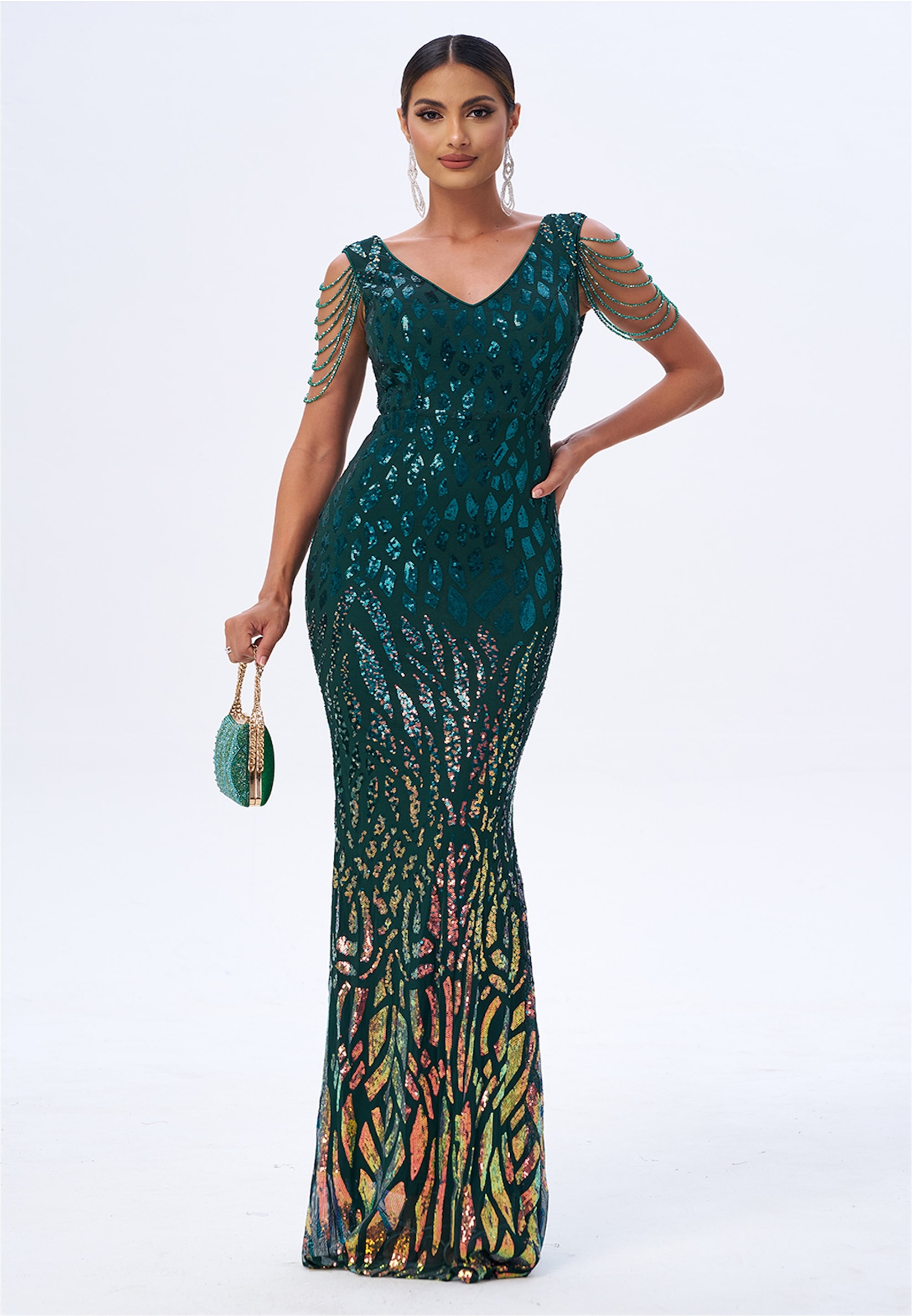Moda Minx Jerseykleid "Rosie long Sequin", mit raffinierten Details an den günstig online kaufen