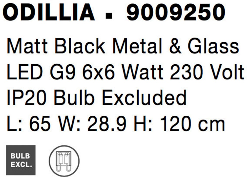 Nova Luce Wandleuchte »ODILLIA«, 7 flammig, Leuchtmittel G9 | ohne Leuchtmittel, Ohne Beleuchtung