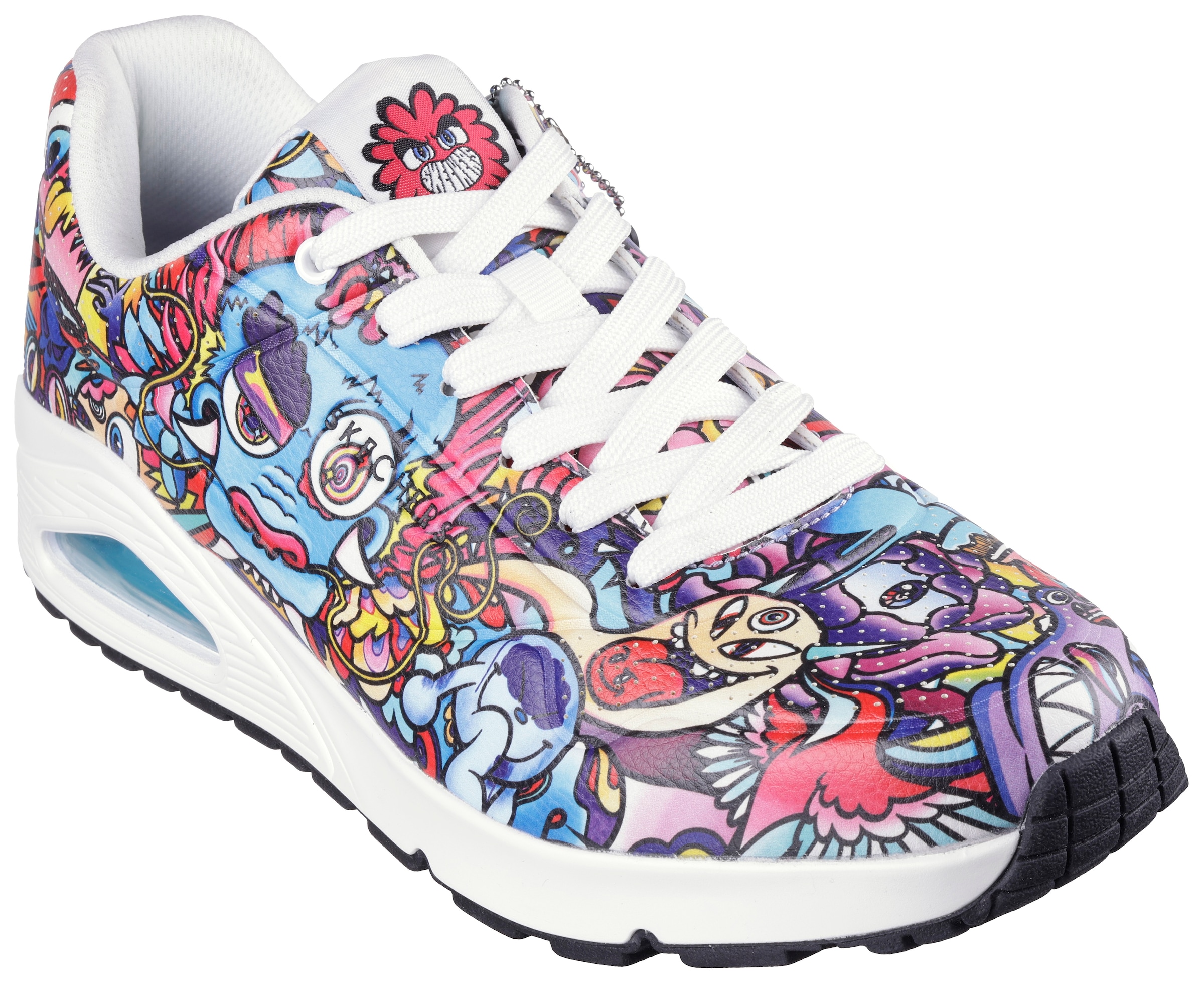 Skechers Sneaker »UNO - COLOR DOODLE«, mit auffälligem Print, Freizeitschuh, Halbschuh, Schnürschuh