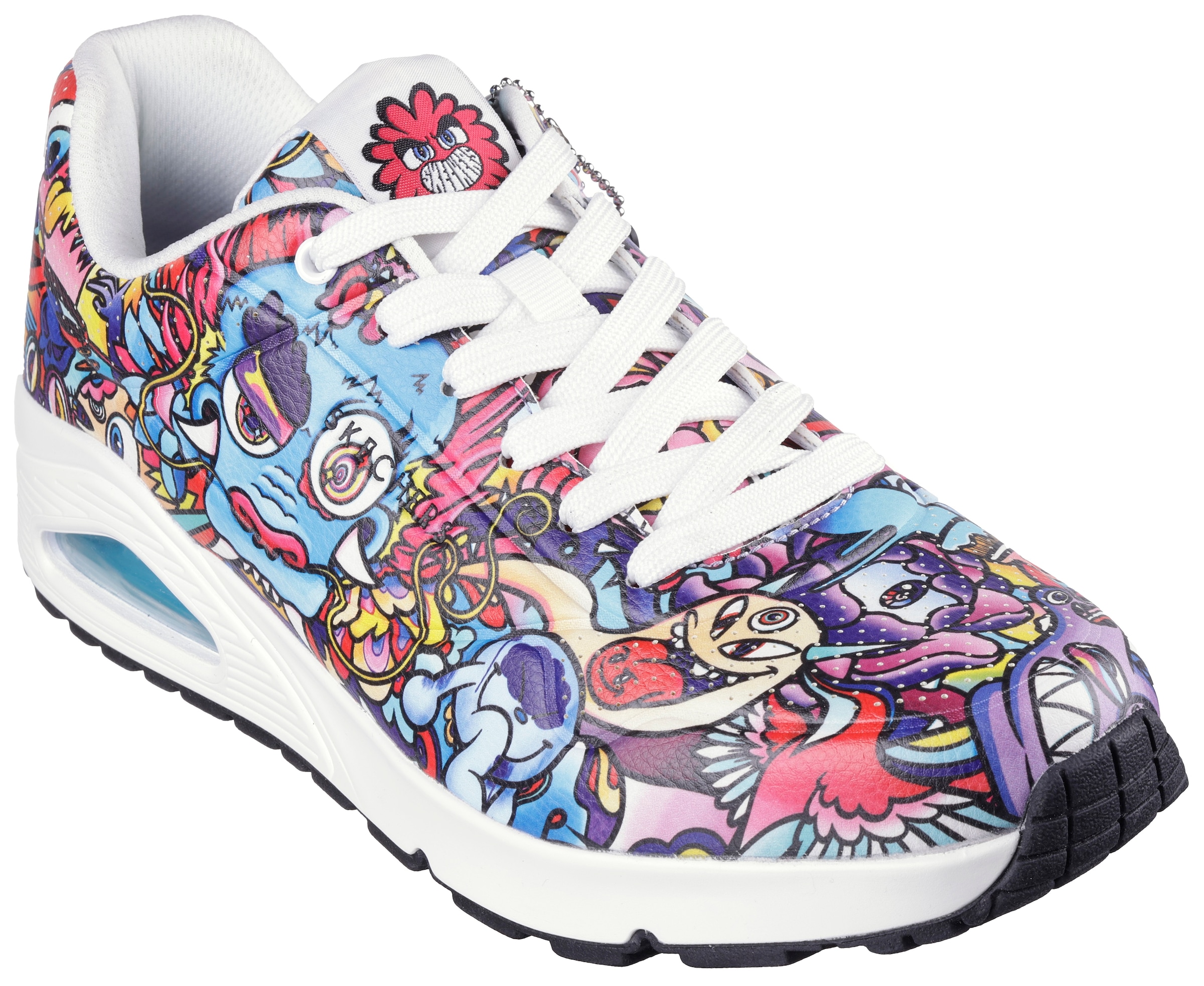 Skechers Sneaker »UNO - COLOR DOODLE«, Keilsneaker, Schnürschuh, Retro Sneaker mit...