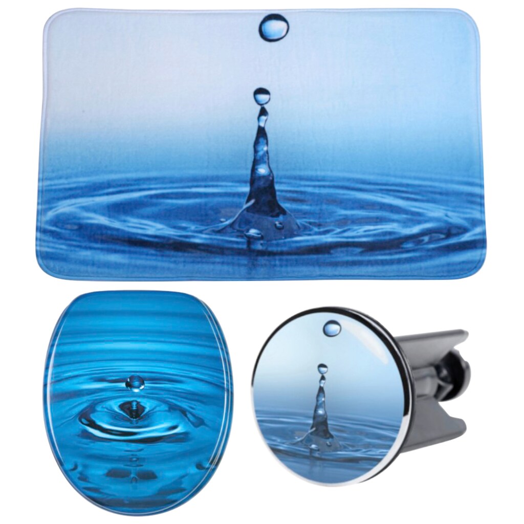 Sanilo Badaccessoire-Set »Wassertropfen«, (Komplett-Set, 3 tlg.)