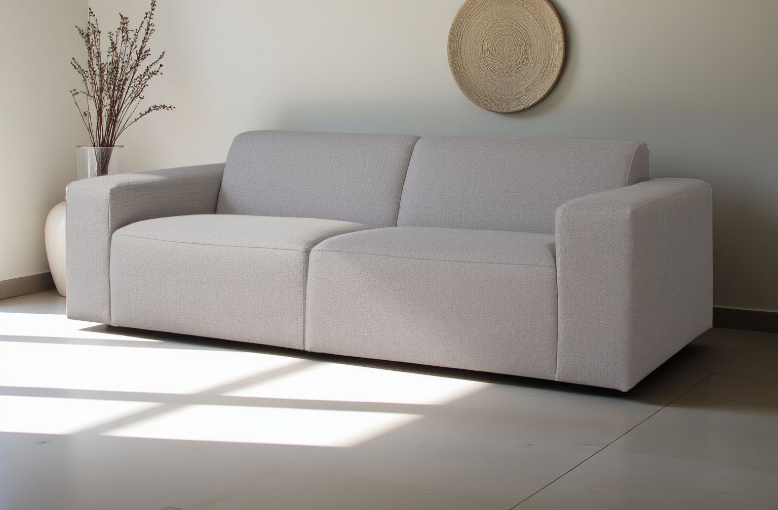 INOSIGN 3-Sitzer »Koa, 228 cm, Modulsofa in Webstoff, Cord«, Designsofa, weicher Lounge-Sitzkomfort, Welleunterfederung, bodentief