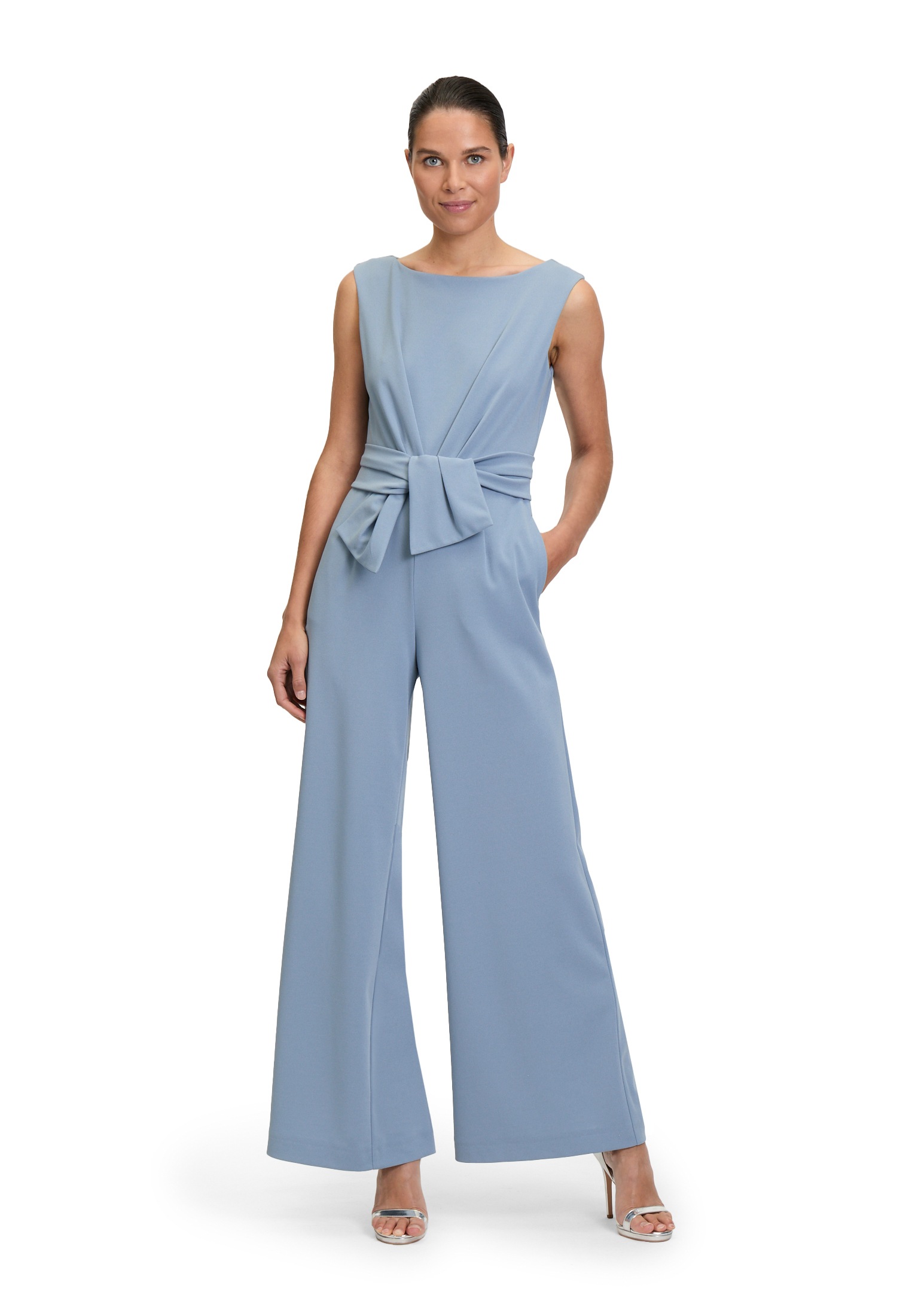 Vera Mont Overall "Damen Jumpsuit mit weitem Bein" 1 tlg. Bunddetail günstig online kaufen