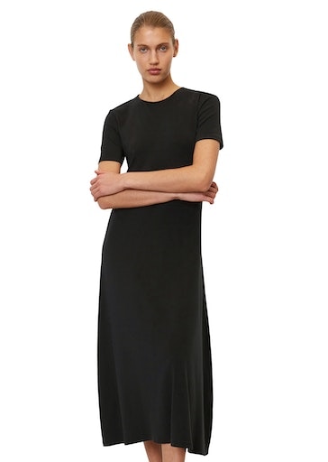 Jerseykleid »Jersey dress, short sleeve, round neck«, in Midi-Länge