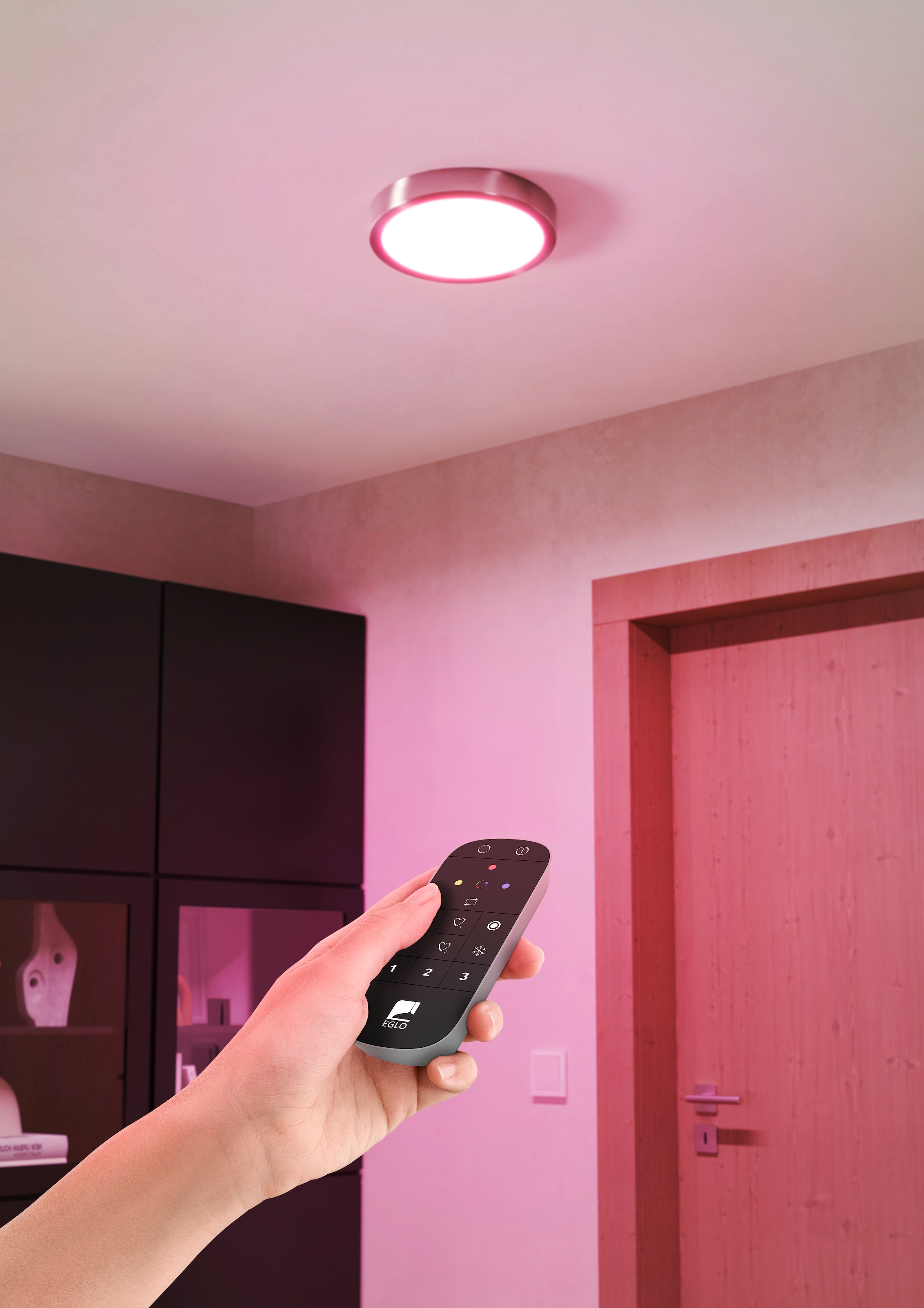 EGLO Smart-Home-Fernbedienung »CONNECT Z REMOTE Fernbedienung, Zubehör, ZigBee 3.0, batteriebetrieben«, Inkl. Wandhalterung und Batterie, 12,2x5,4x1,8 cm, steuerbar über 15m
