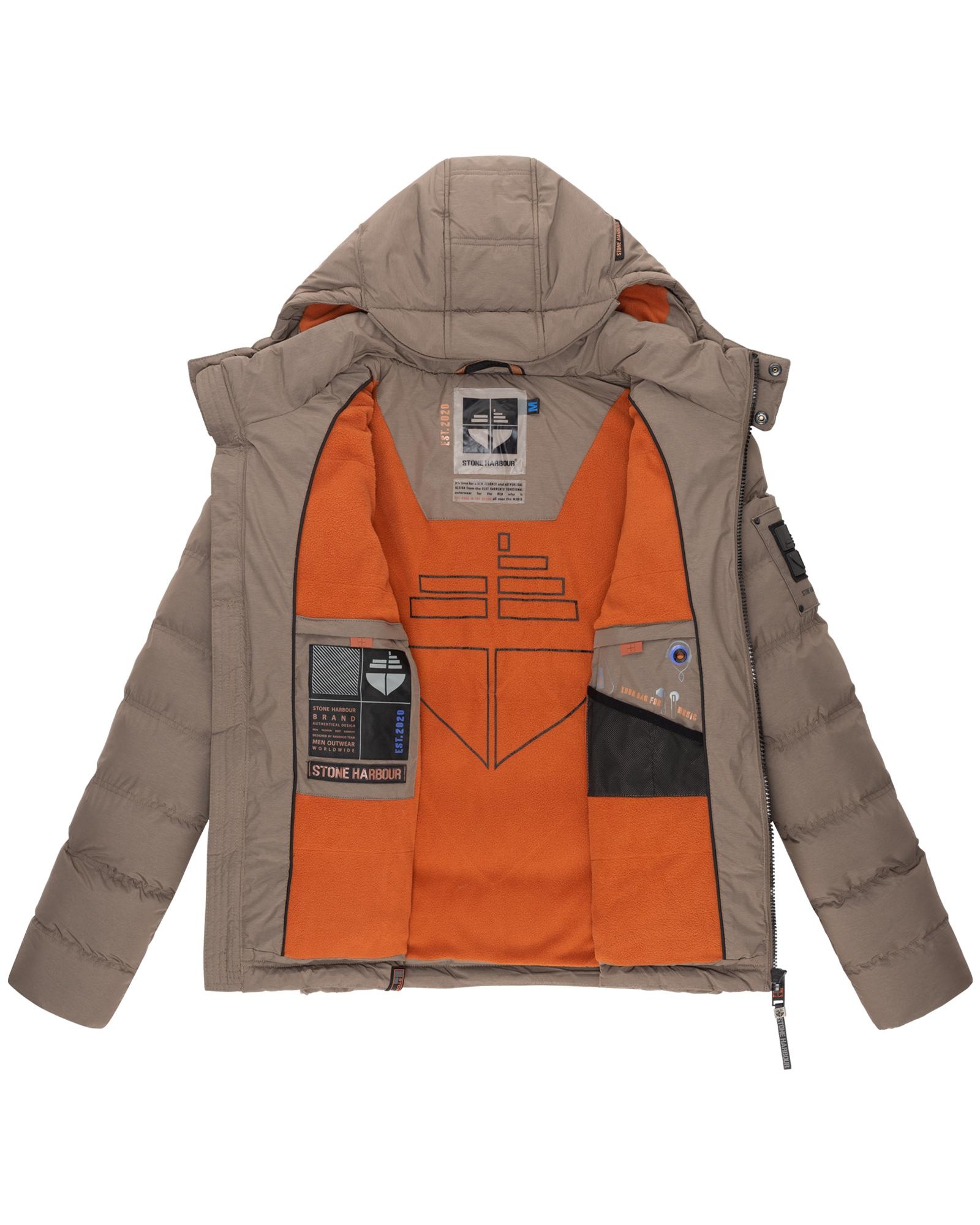 Stone Harbour Winterjacke »Arvidoo«, mit Kapuze, Modische Herren Winter Steppjacke