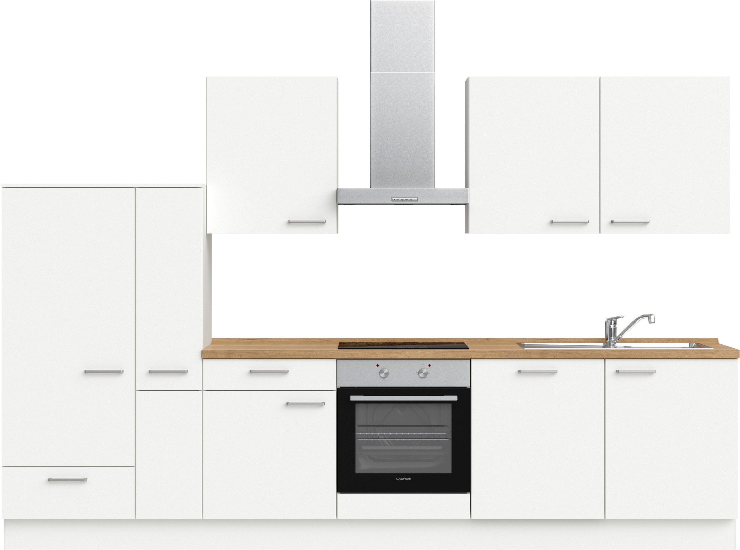 nobilia® Küchenzeile »"Touch I"«, vormontiert, Ausrichtung wählbar, Breite 330 cm, wahlw. mit E-Geräten