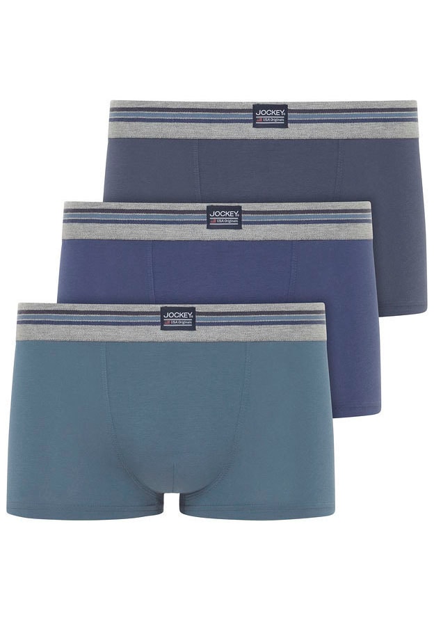 Jockey Trunk "Cotton Stretch", (3er Pack), mittlere Bundhöhe