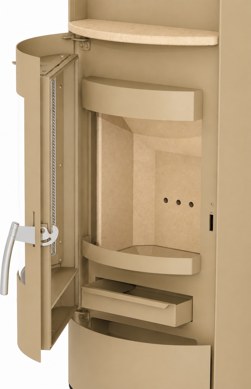 Hanseatic Kaminofen »PIACENZA Stahl beige, Lieferung bis ins Wohnzimmer« NEU und Exklusiv