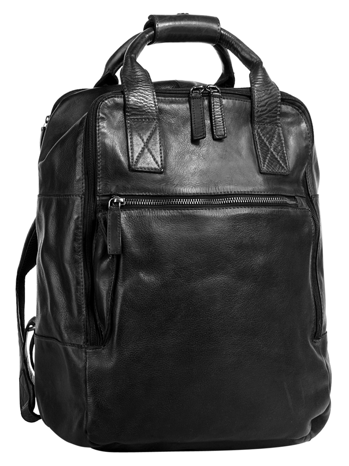 X-Zone Laptoprucksack, echt Leder