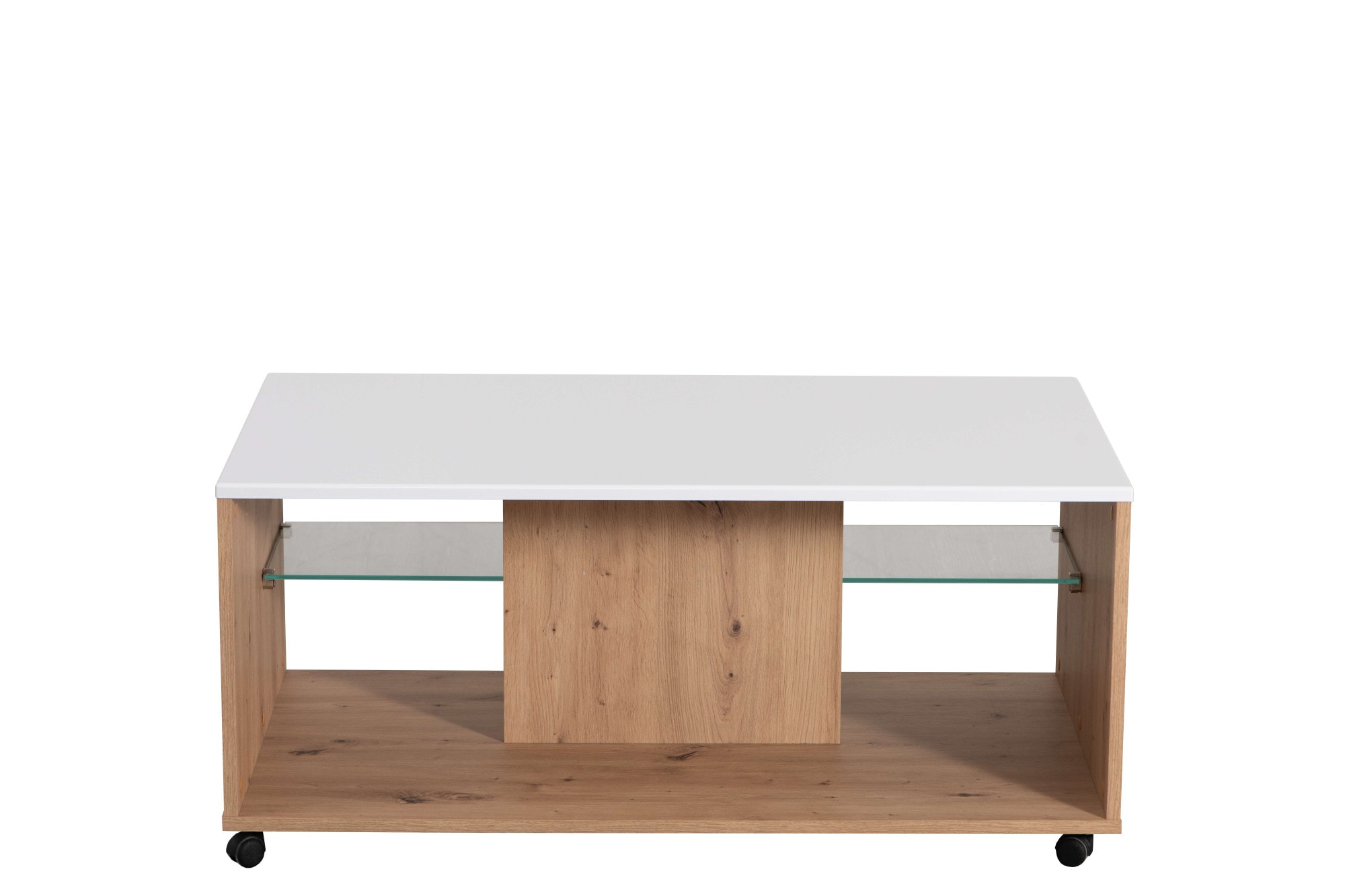 Home affaire Couchtisch »Bert Kaffetisch, 100 cm, in trendigen Farben, modern«, Hochglanzplatte, mit Rollen